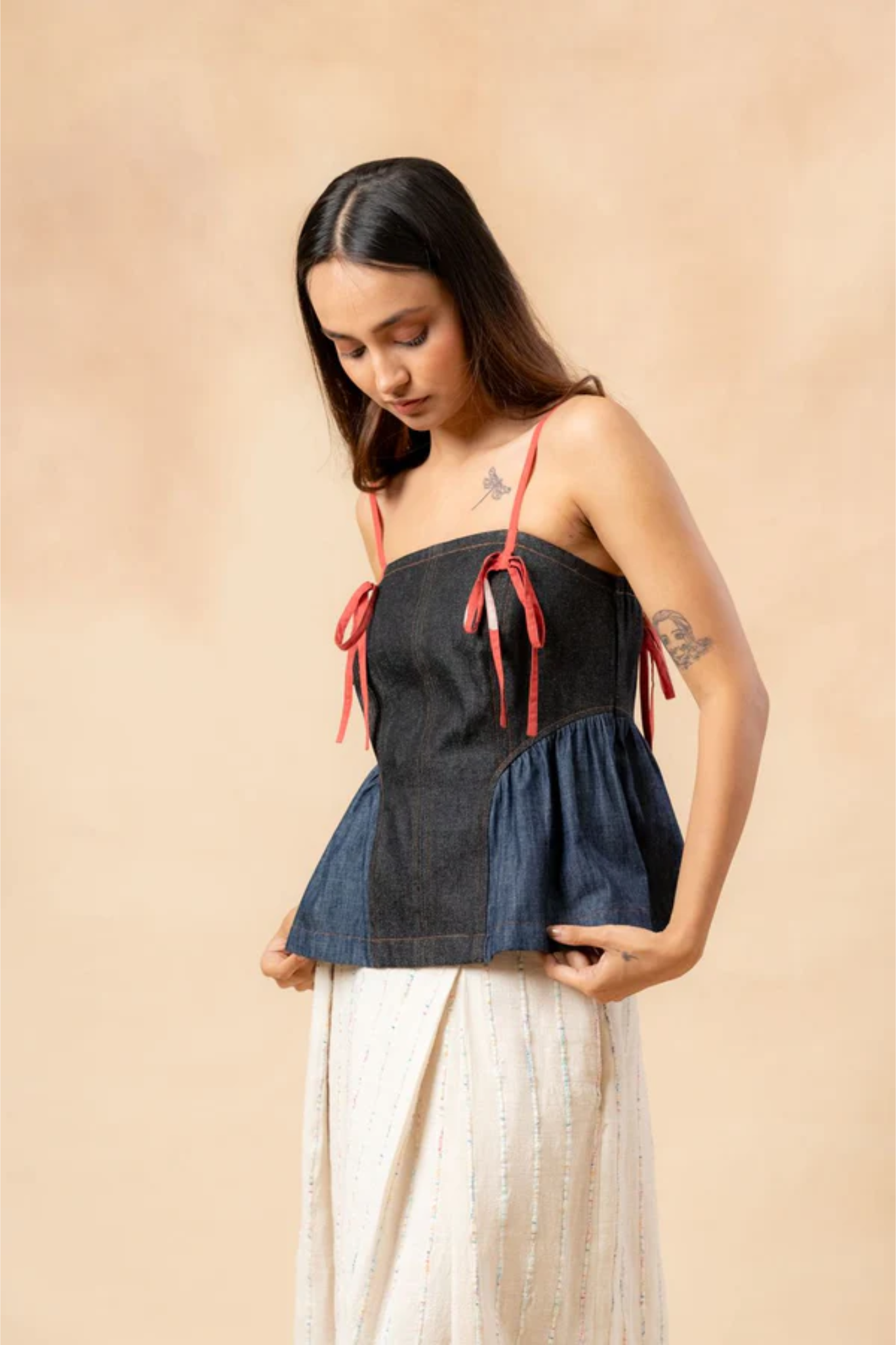 SUNHAT SPELL DENIM TOP