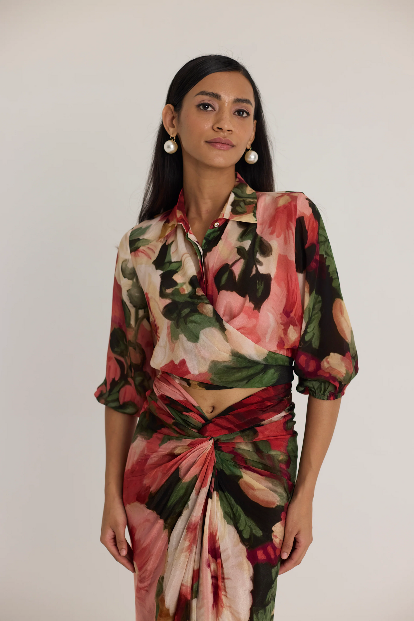 Scarlett Tie Up Top & Skirt Set
