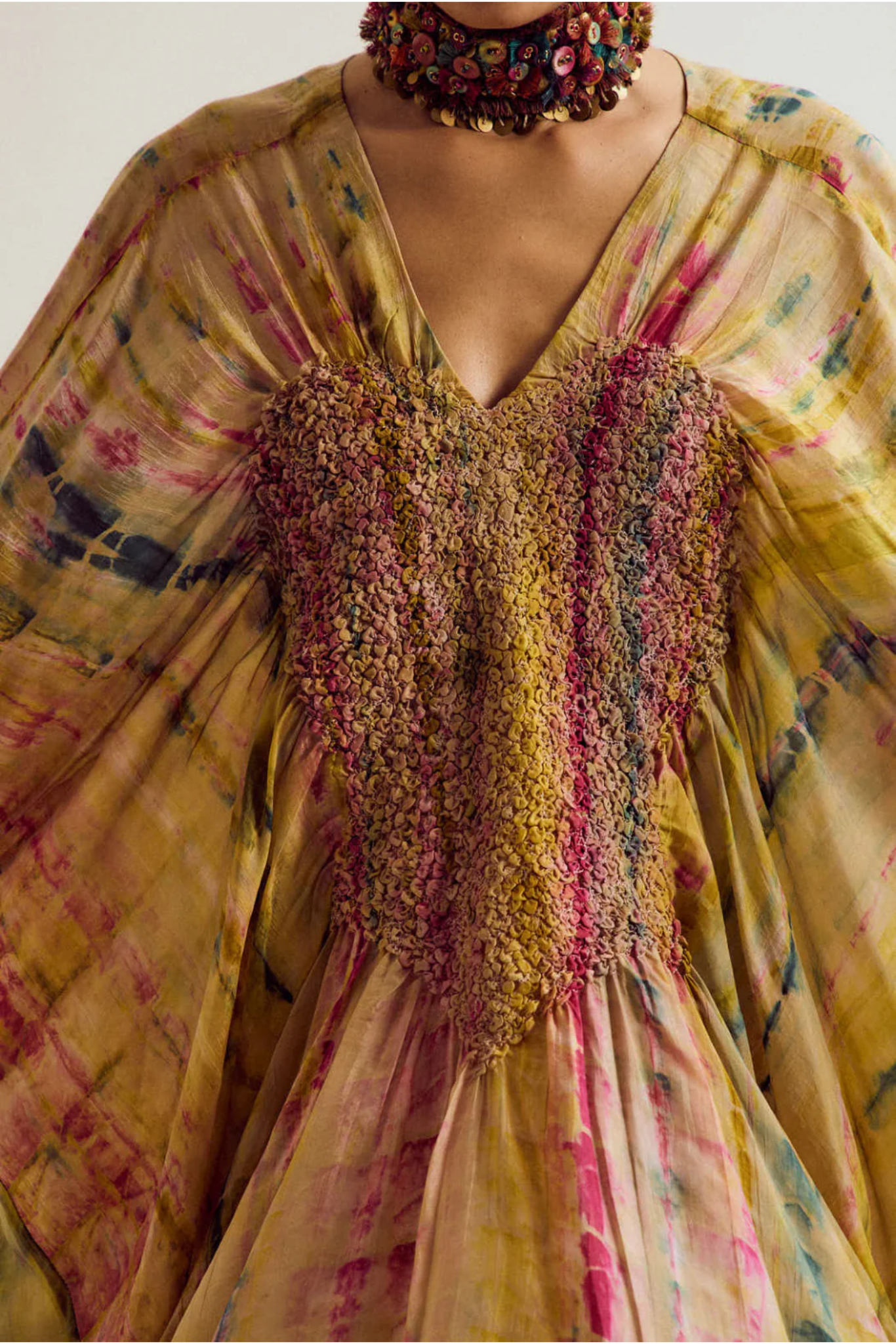 Marigold Tie Dye Kaftan Shirt