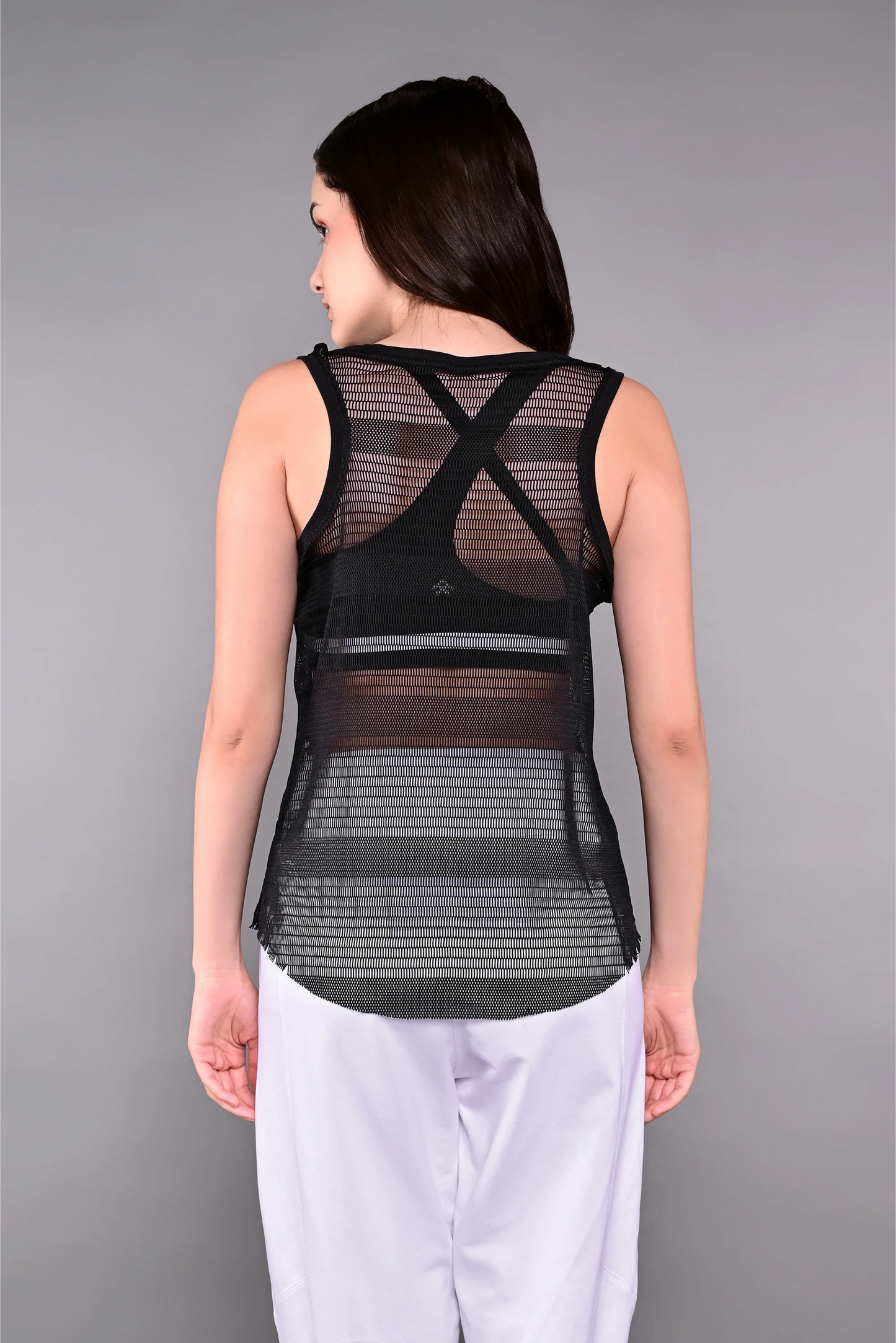 Black Netted Tank Top