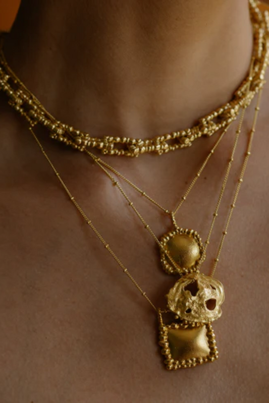 Chunky Dotted Link Chain Necklace