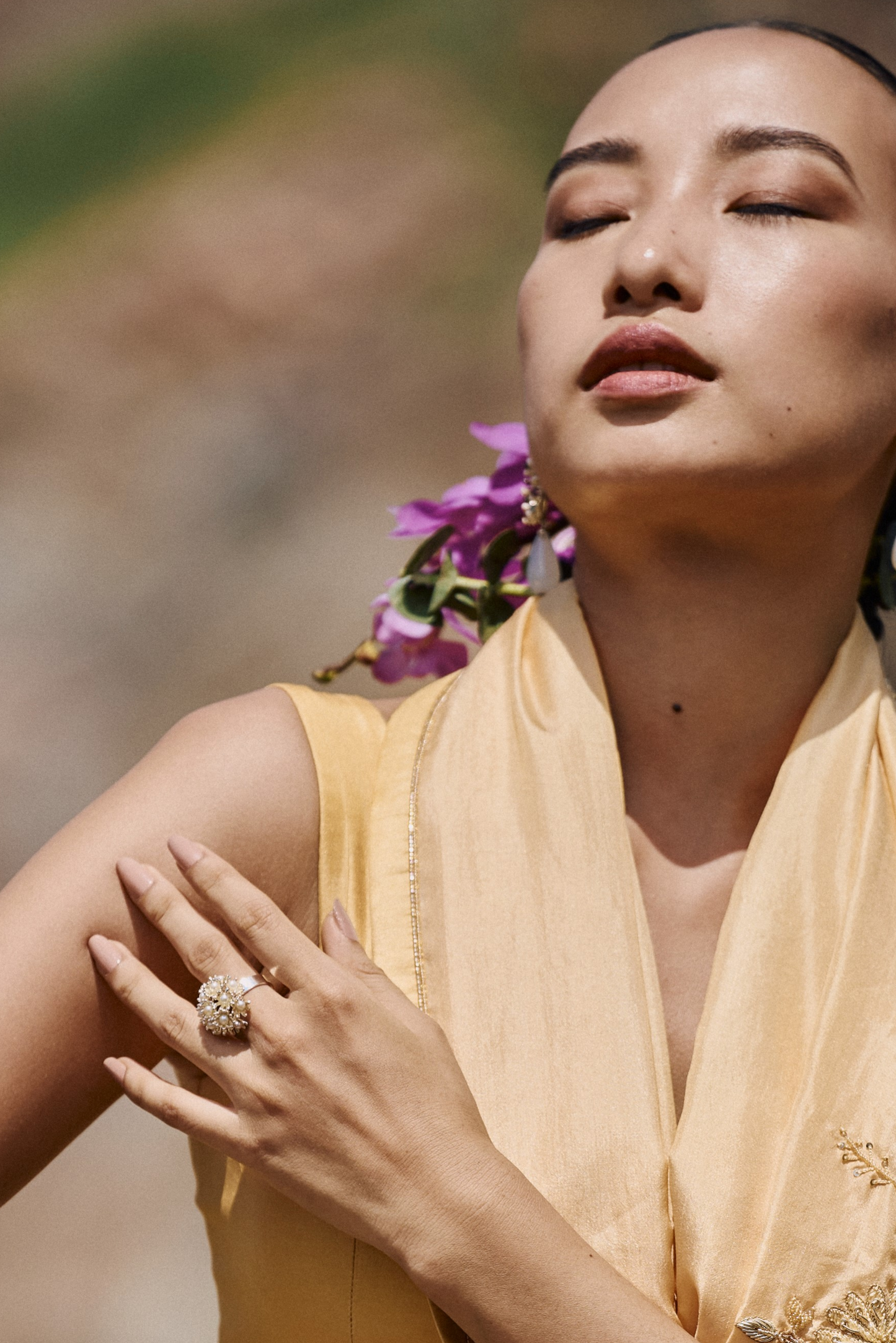 Sunshine Mini Pearl Ring Silver