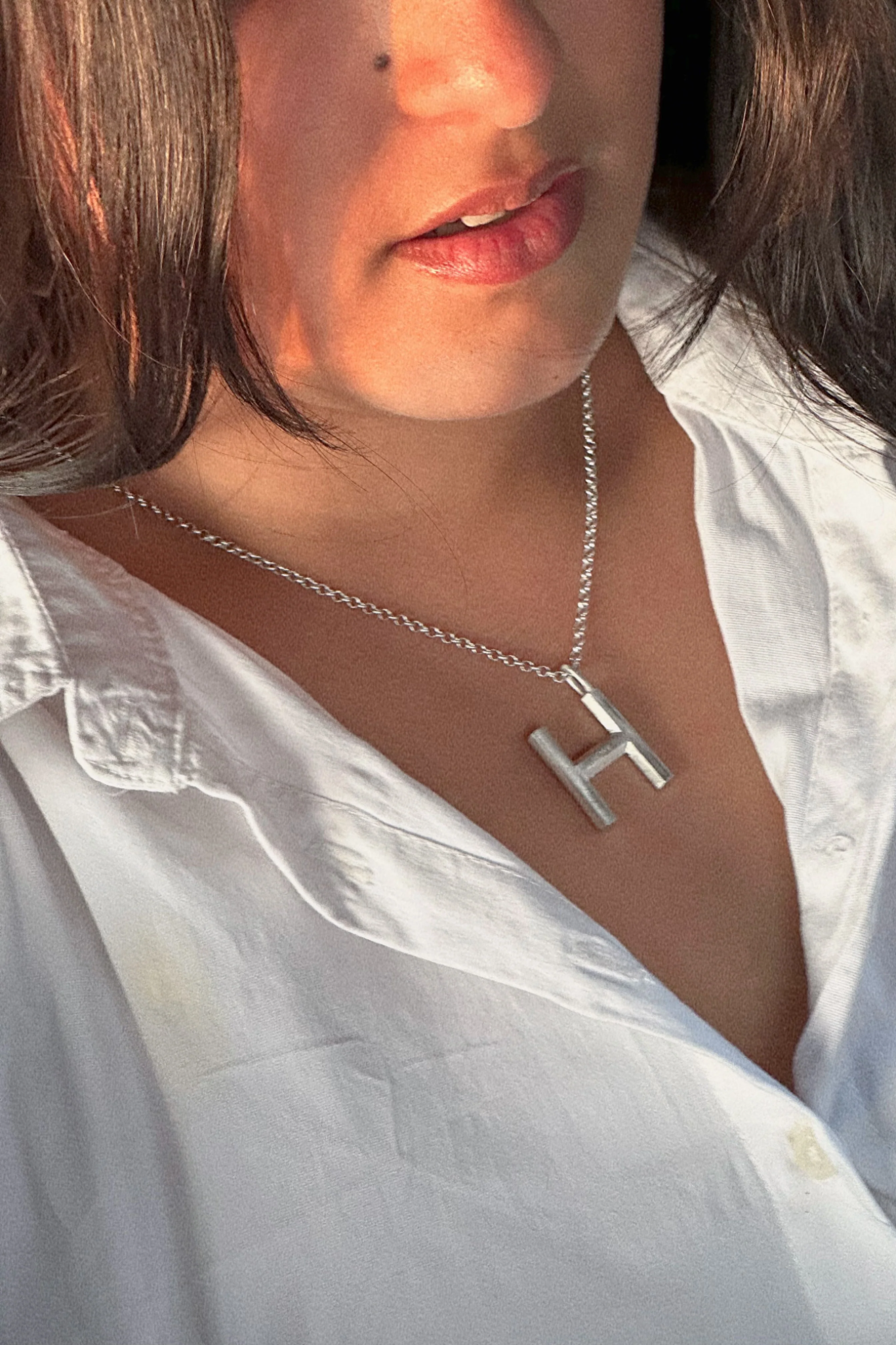Bold Letter Necklace - H