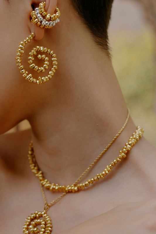Molten Amorphous Bead Necklace