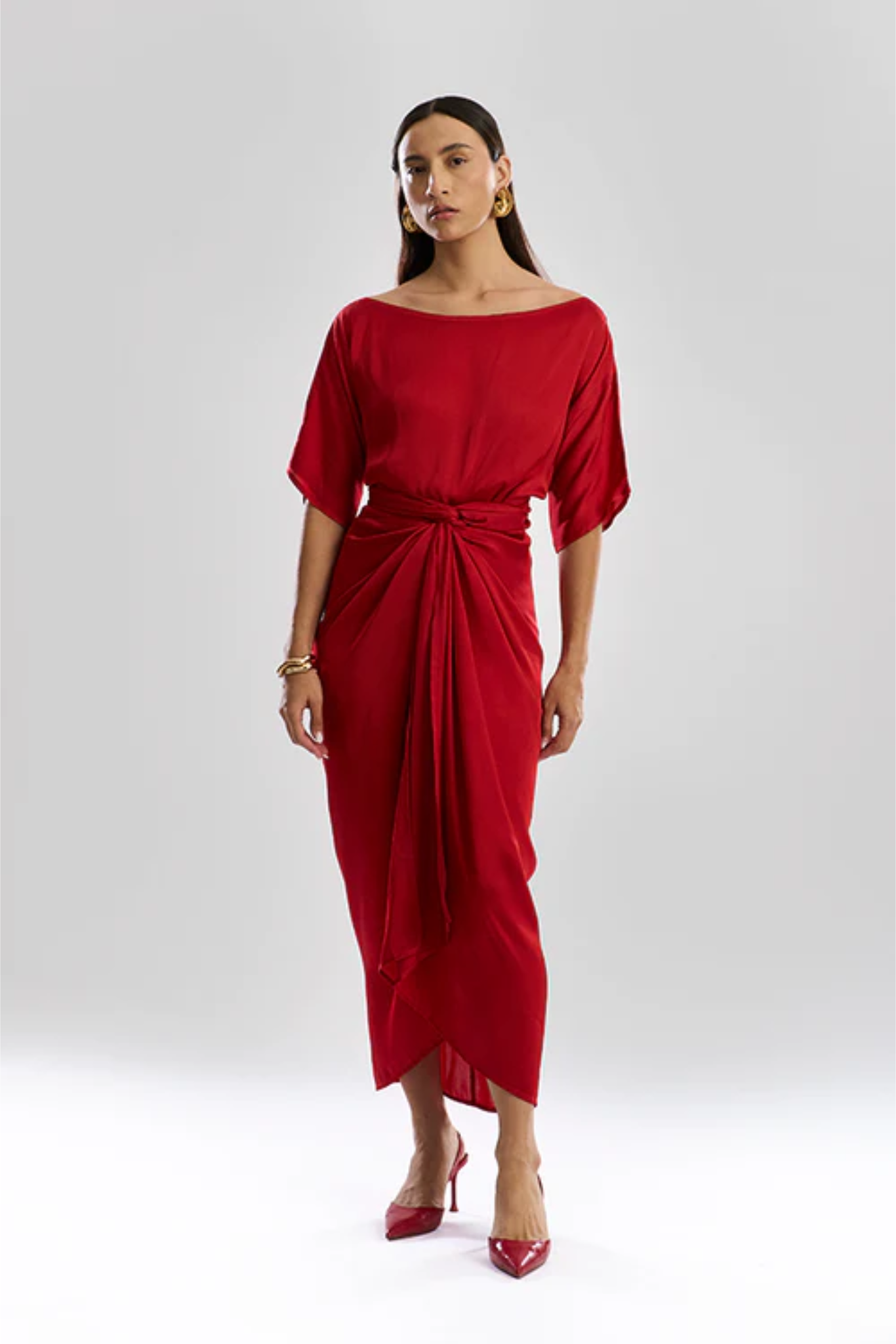 Verve Sarong dress in Red
