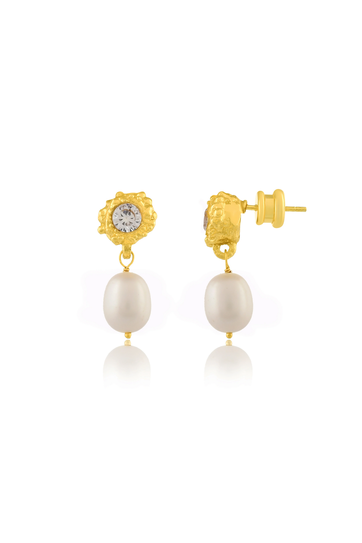Dainty Drop Pearl Earrings