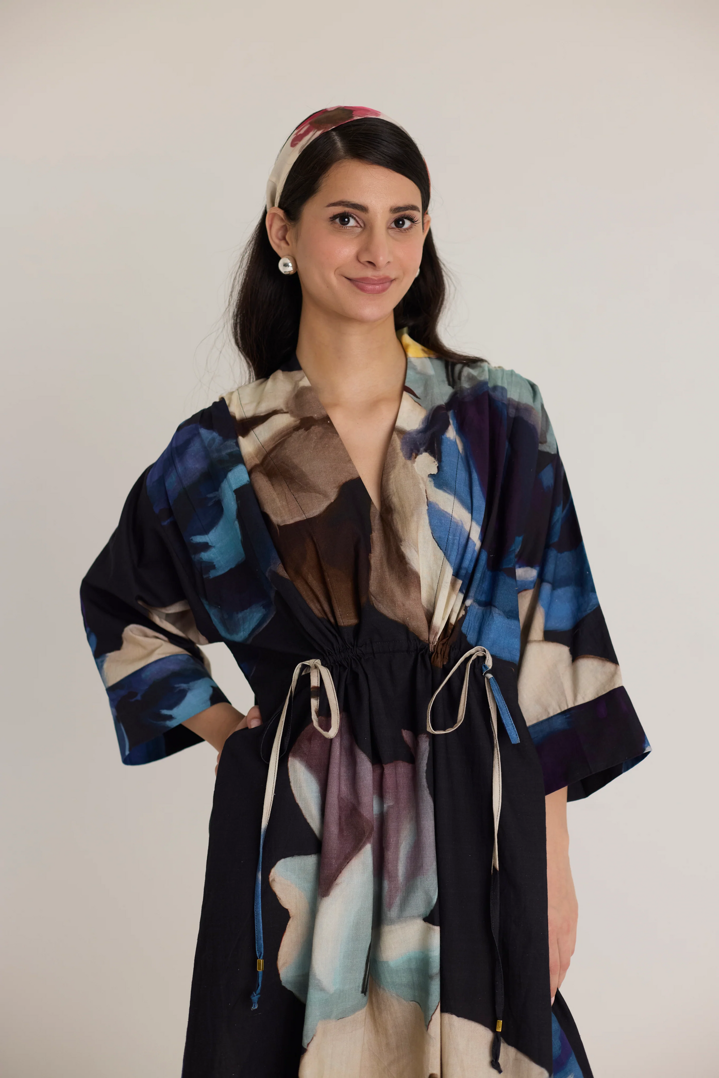 Rocco Drawstrings Kaftan Dress