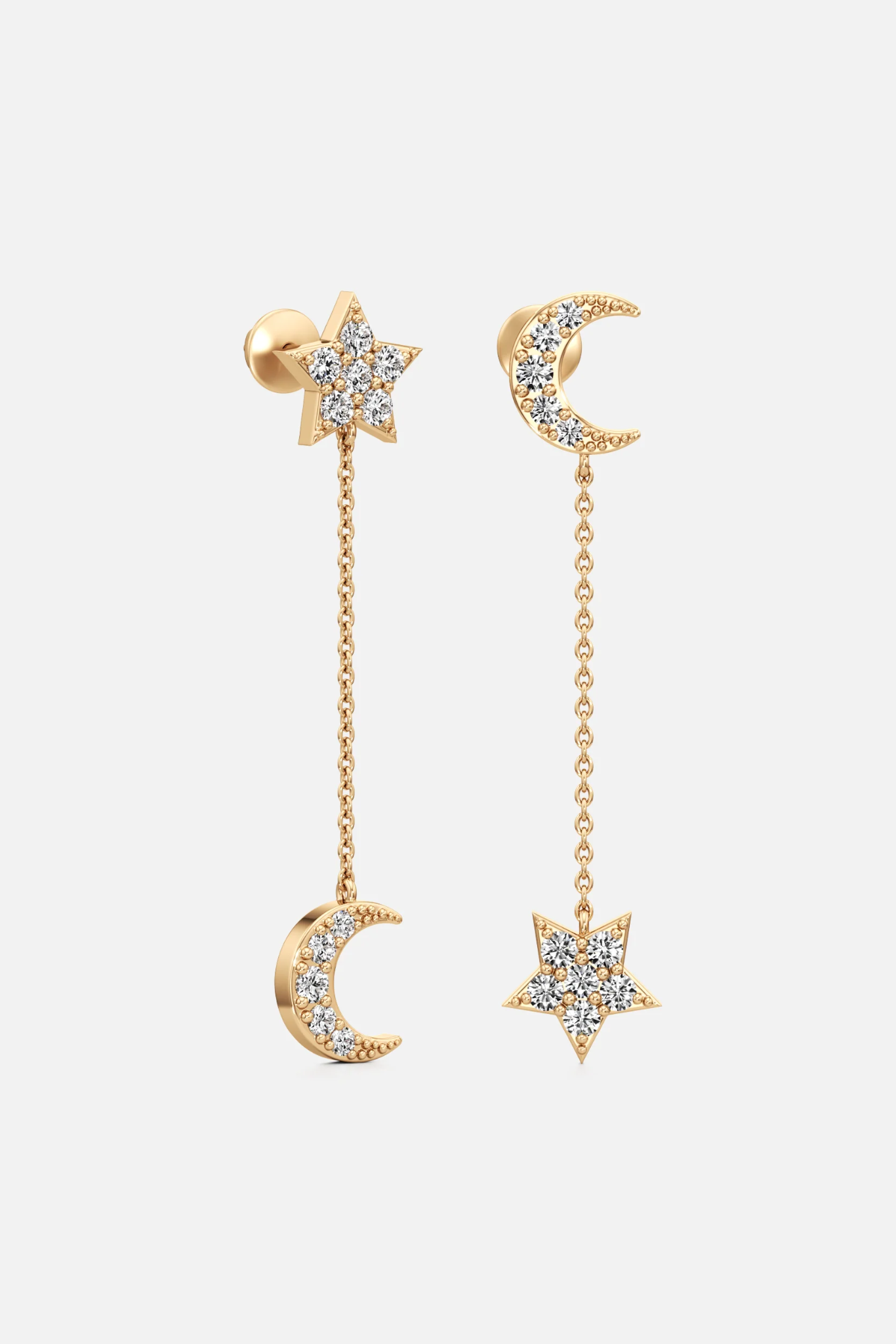 Celestial Chain Drop Earrings
