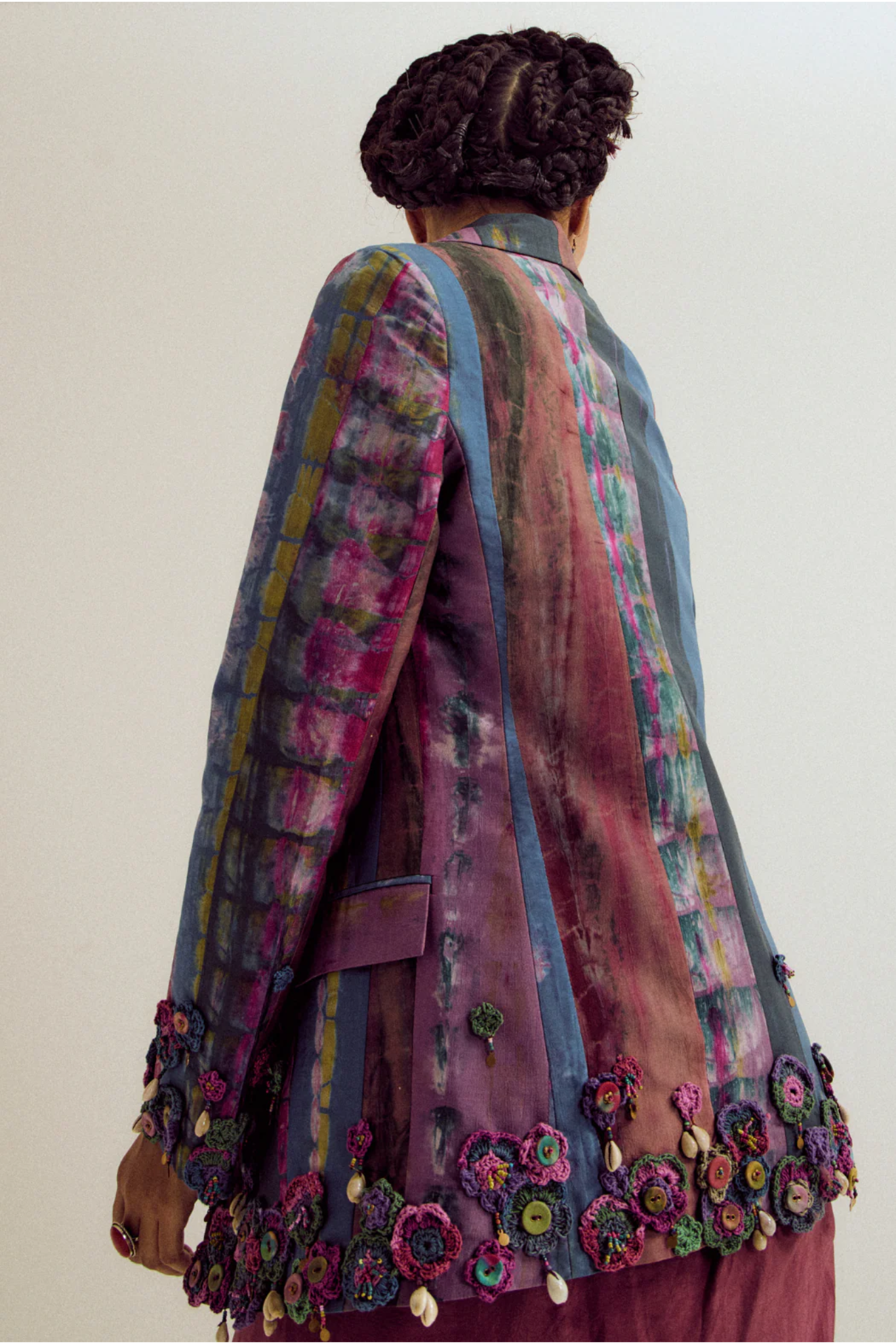 Laburnum Tie Dye Blazer- Lavender / Blue