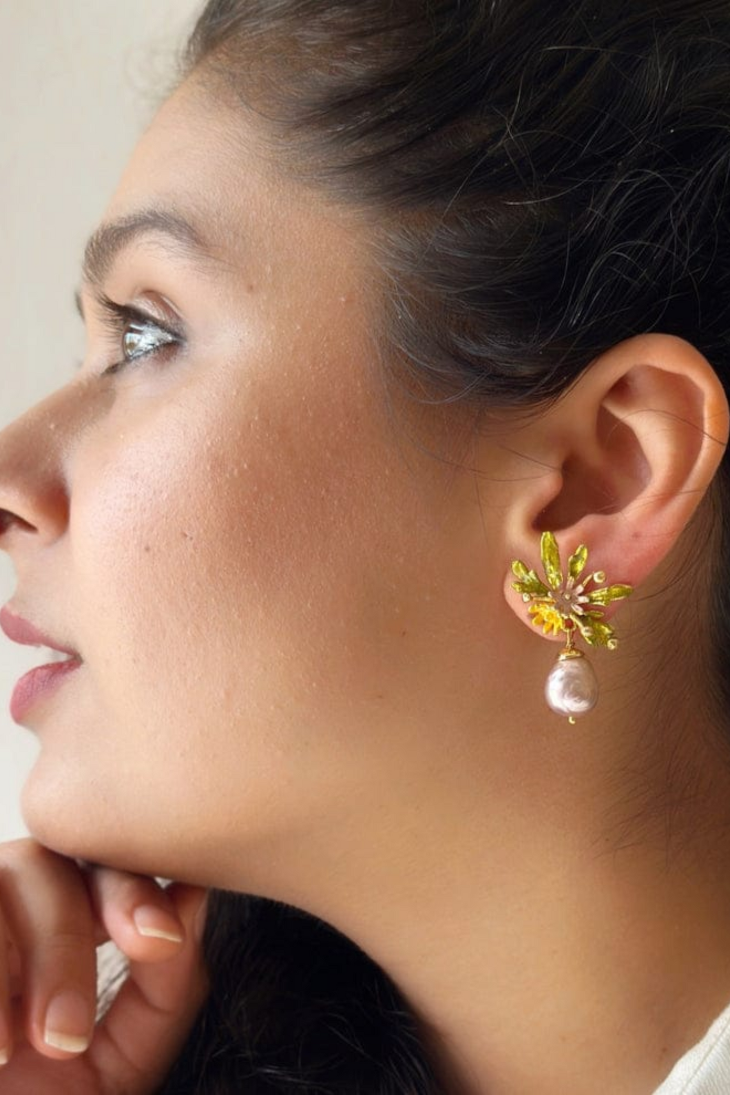 Flowerburst Pearl Drop Studs
