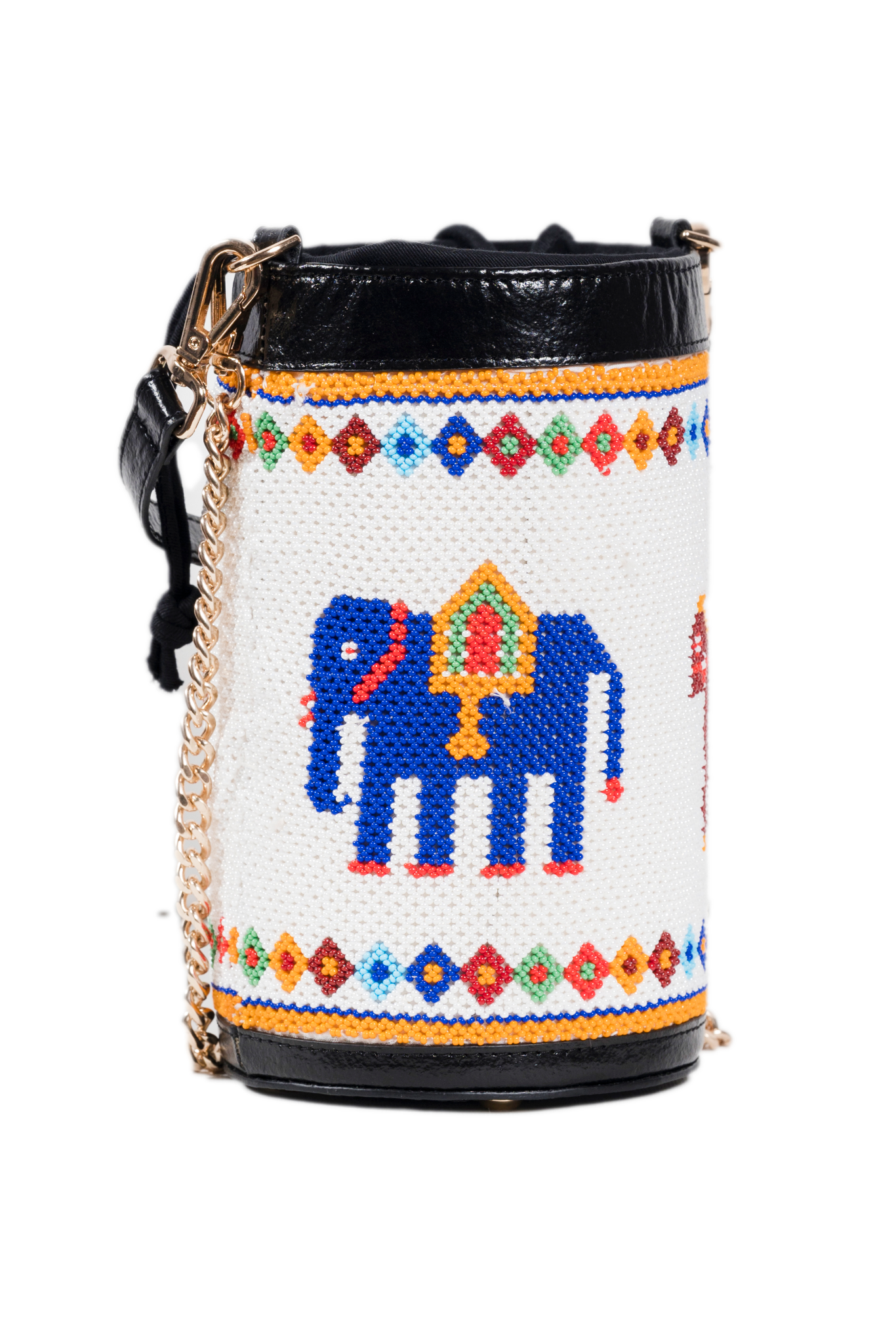 Vistara elephant beadwork bag