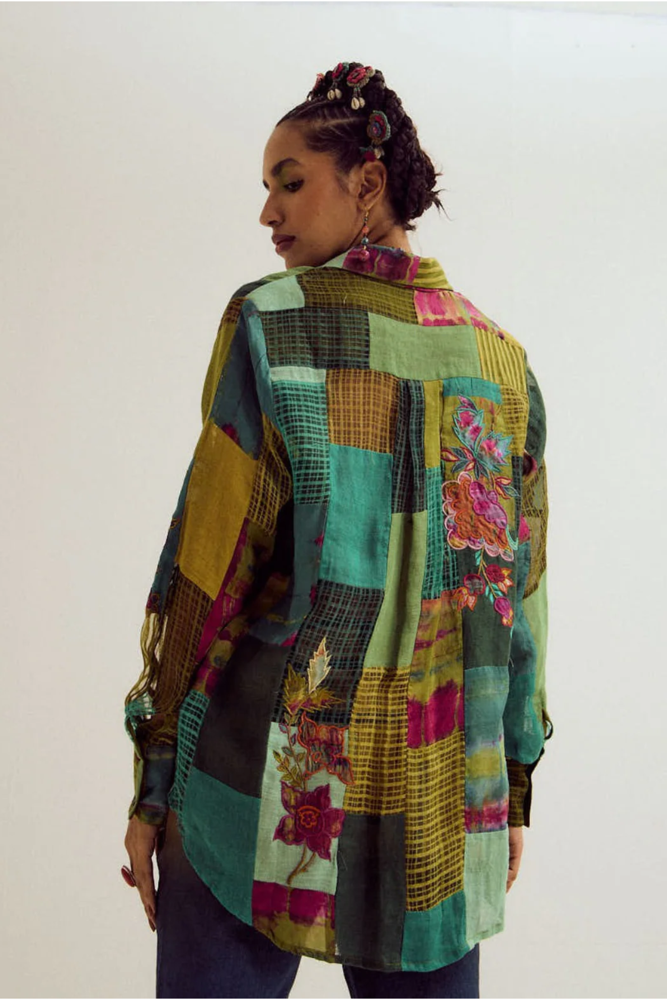 Paako Patchwork Shirt - Green