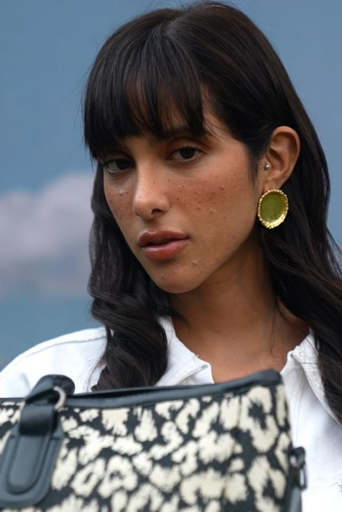 Crater Earrings Gold