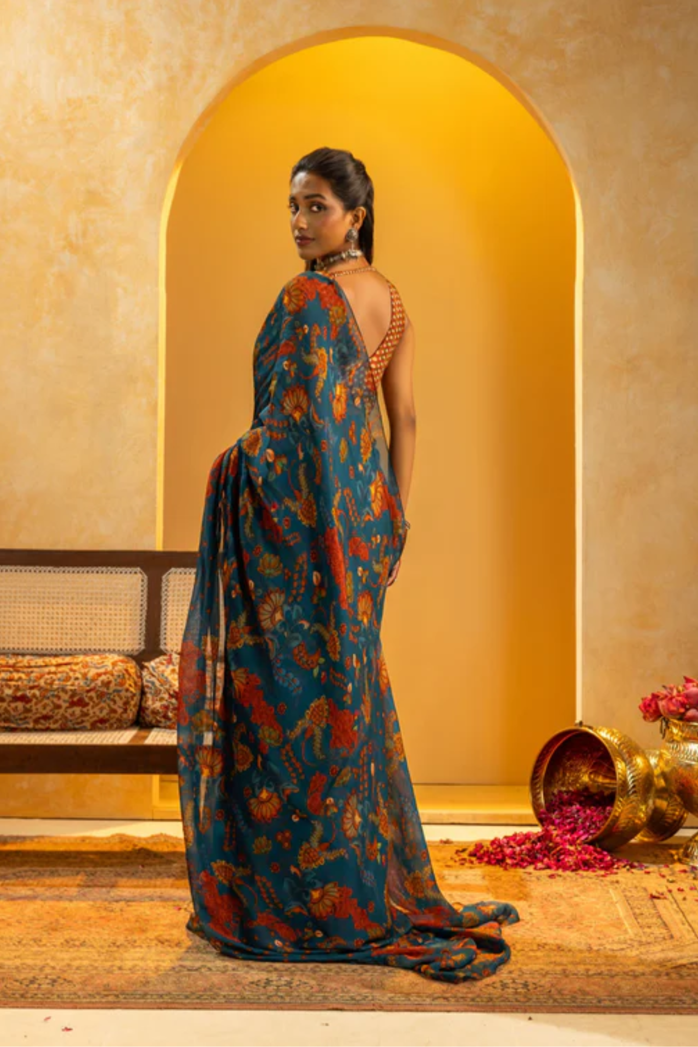 Rangtara embellished pre-stitched saree