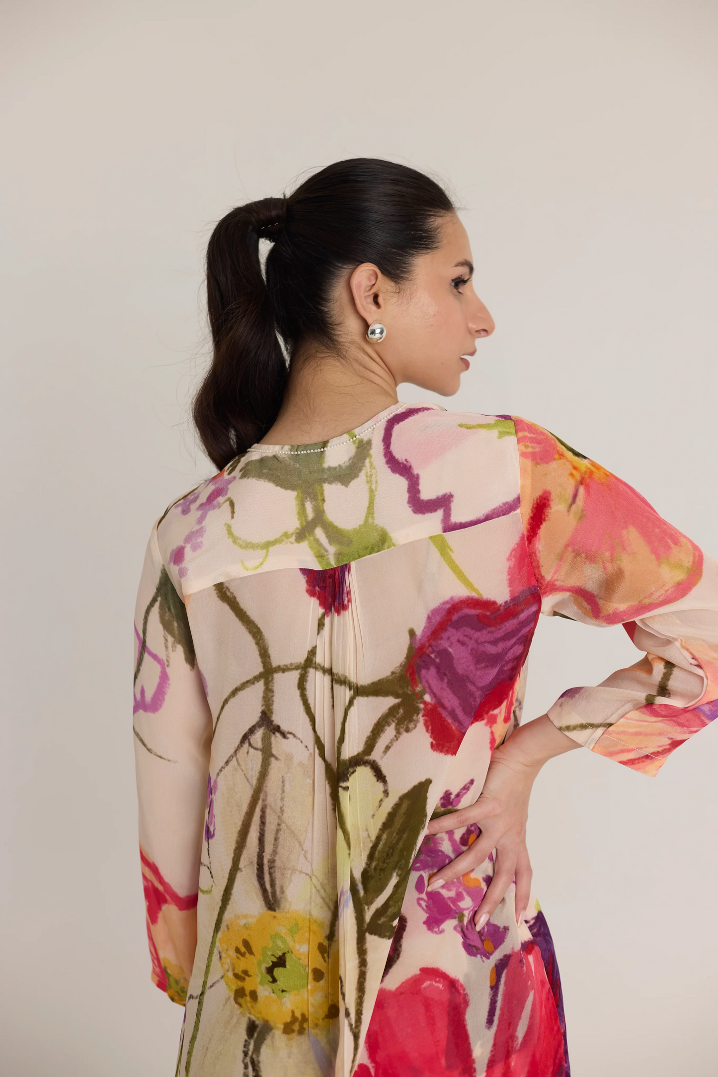 Dolly White Long Kurta Set