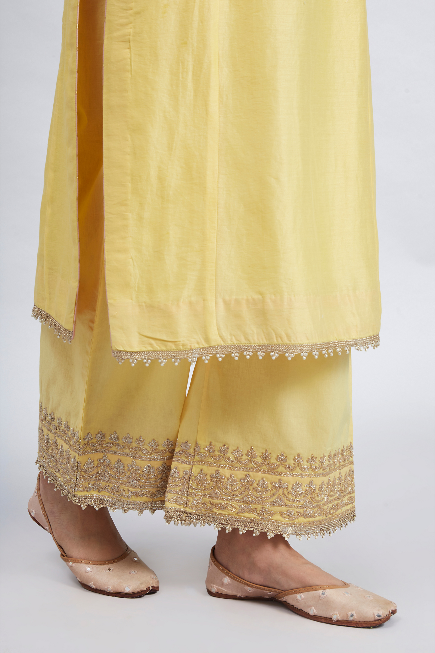 Aadirah Embroidered Kurta Set - Daffodil Yellow