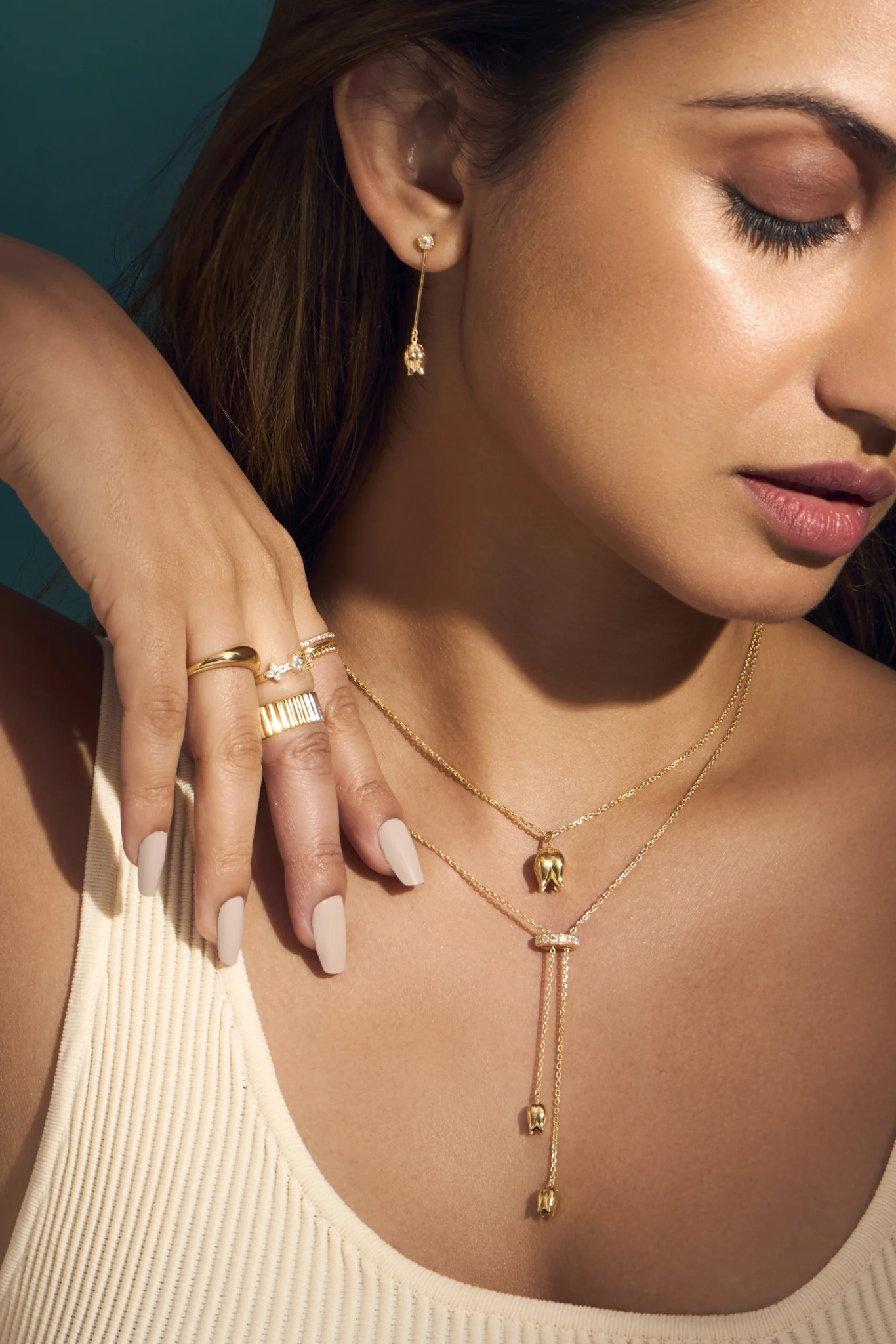 Tulip Lariat Necklace