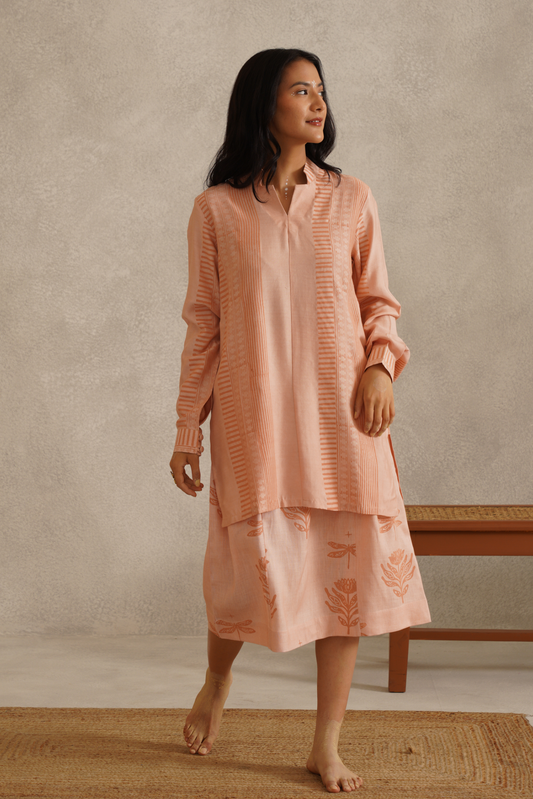 Resilience Kurta - Salmon Pink