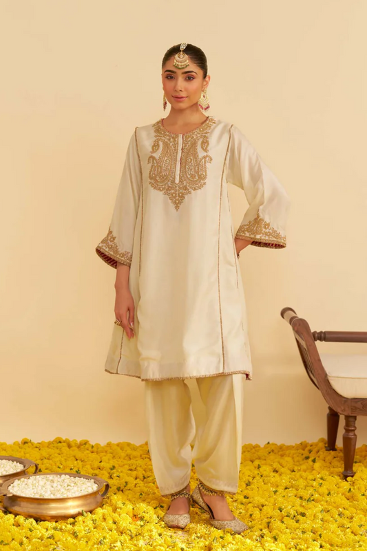 Ayra - Daisy Ivory Short Chauga With Salwar