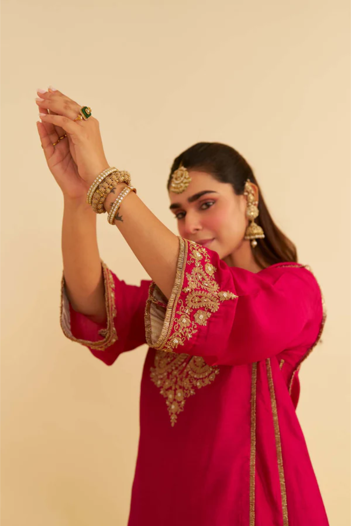 Ayra - Hotpink Short Chauga With Salwar