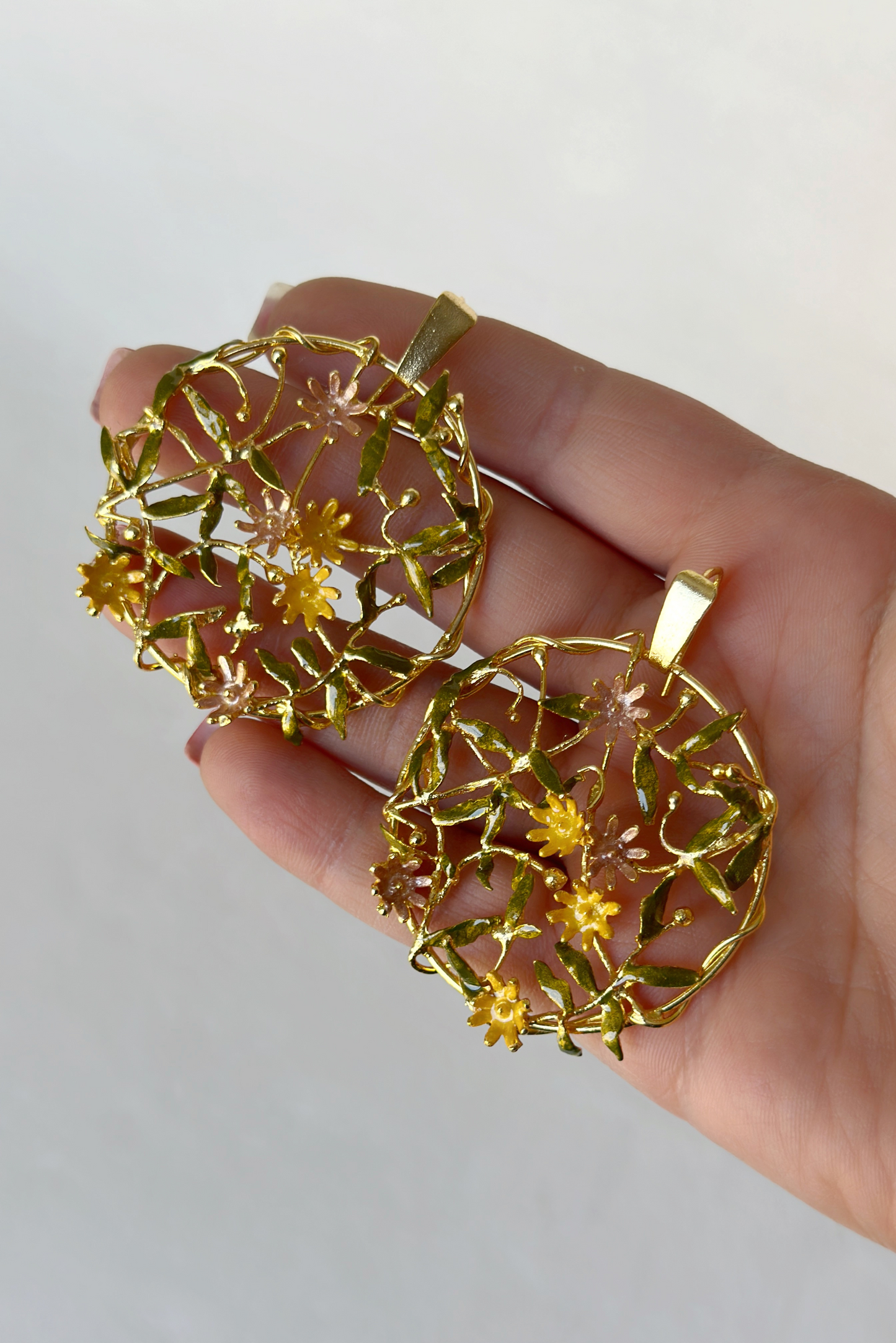 Trellis Earrings - Pastel Garden