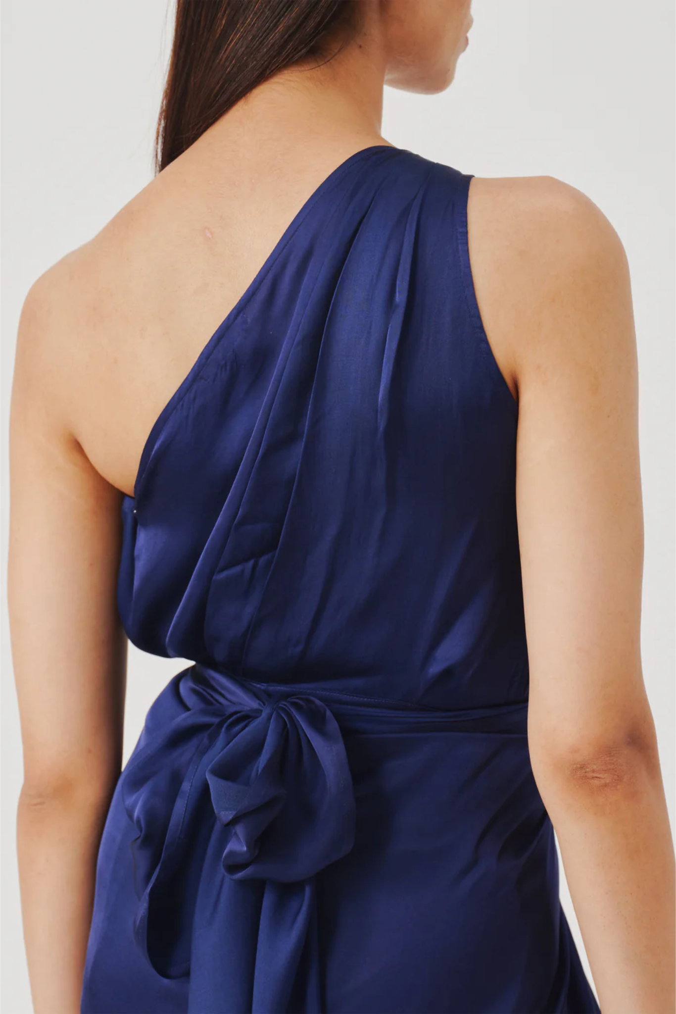Deep Water Drape sarong dress in Navy