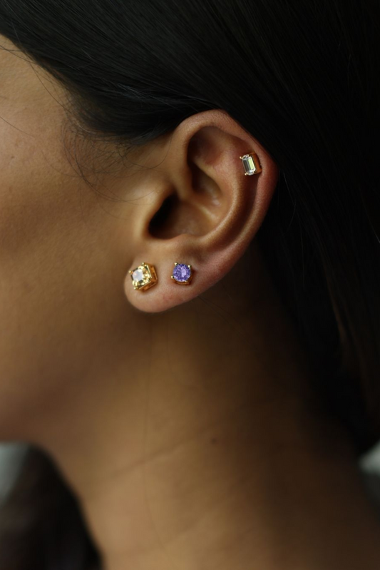 The Form Earrings - Purple