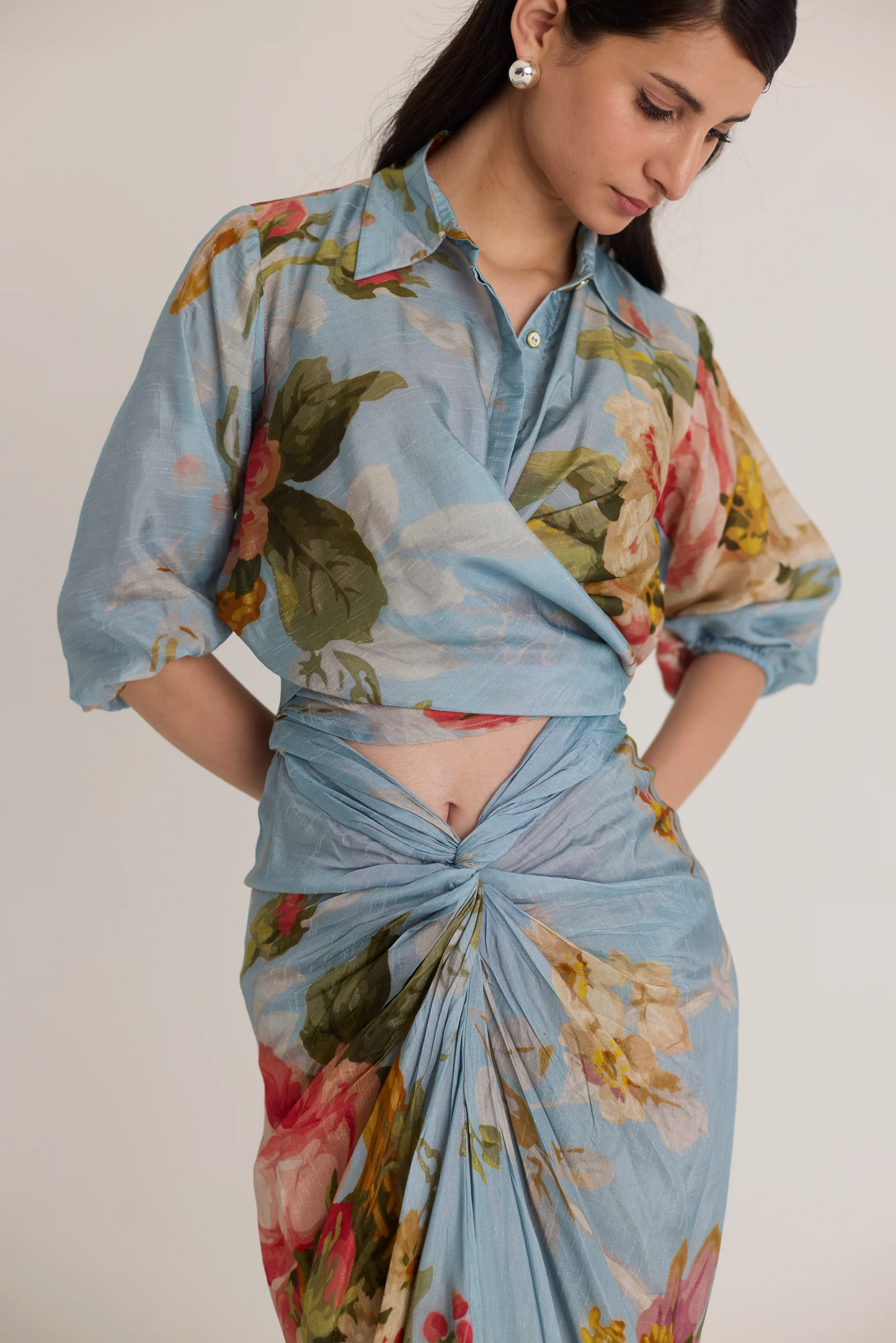 Taffy Tie Up Top & Skirt Set