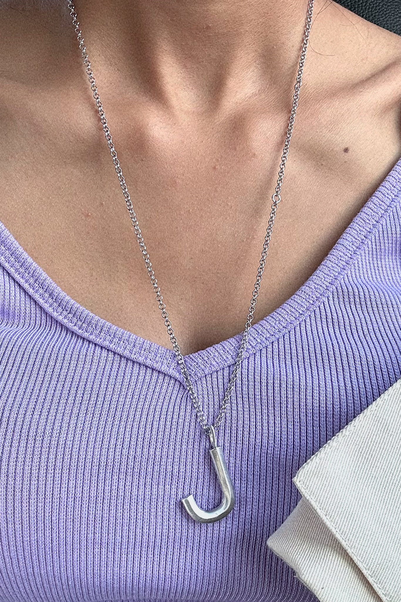 Bold Letter Necklace - J