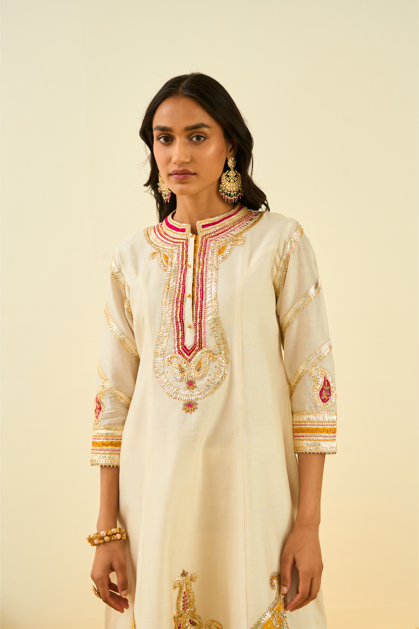 Sadiyah Kurta with Salwar and Dupatta - Daisy Ivory