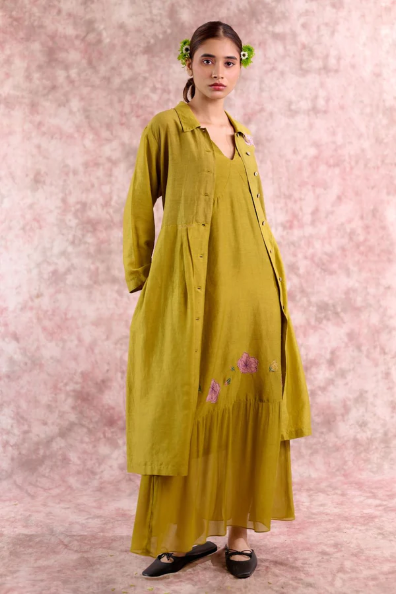 CAROLLE EMBROIDERED DRESS