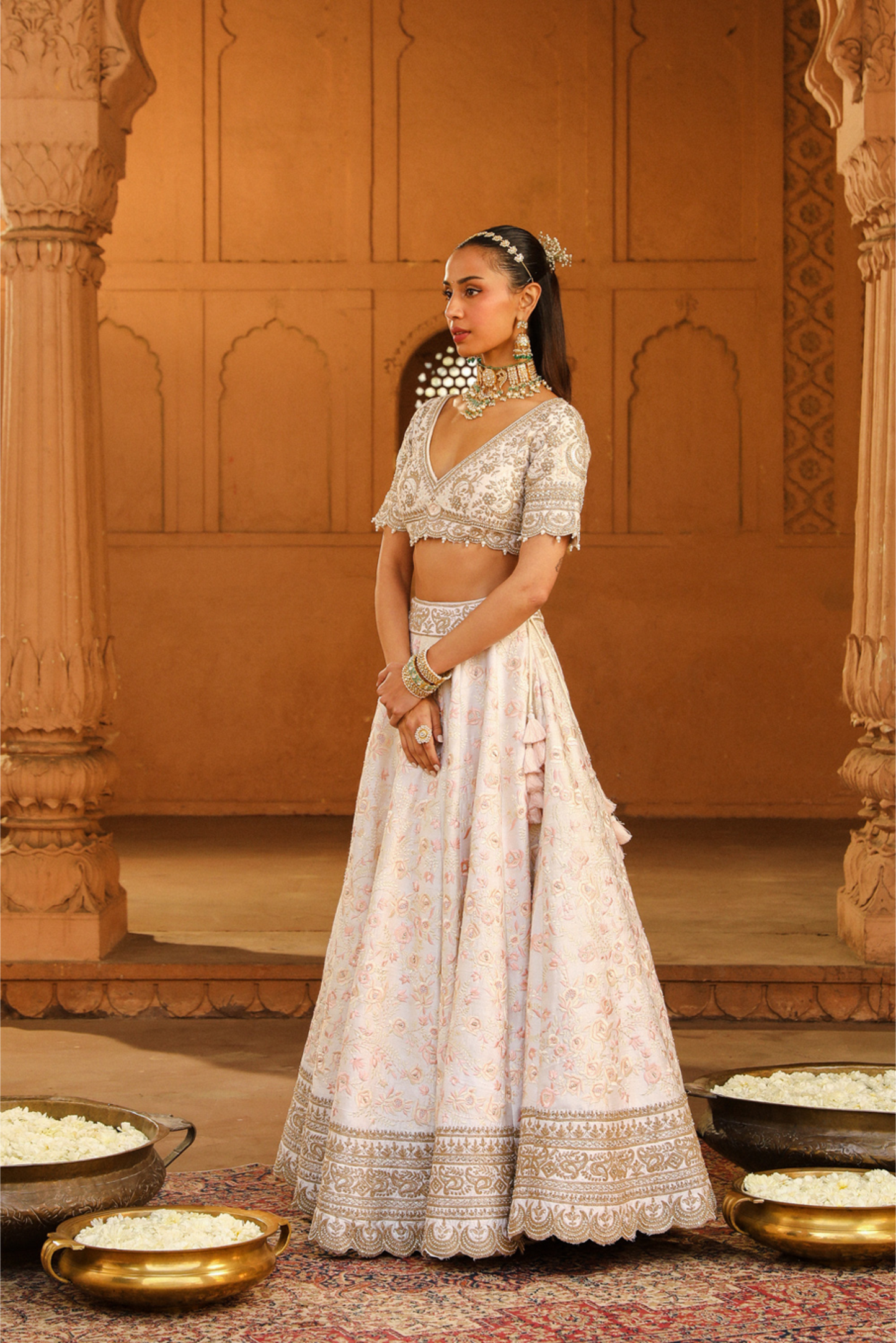 Maryam Daisy Ivory Lehenga Set