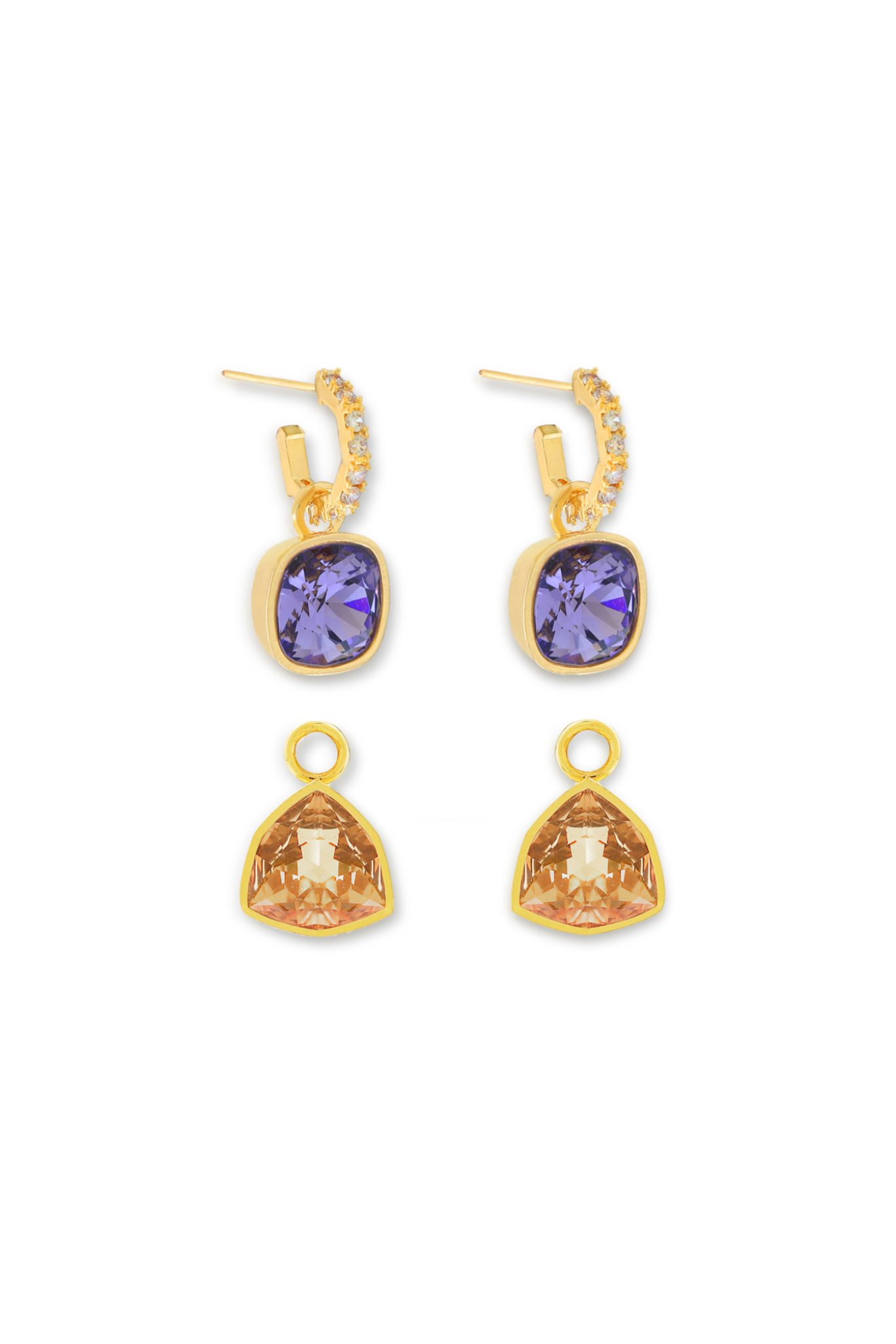 The Shift Earrings - Purple
