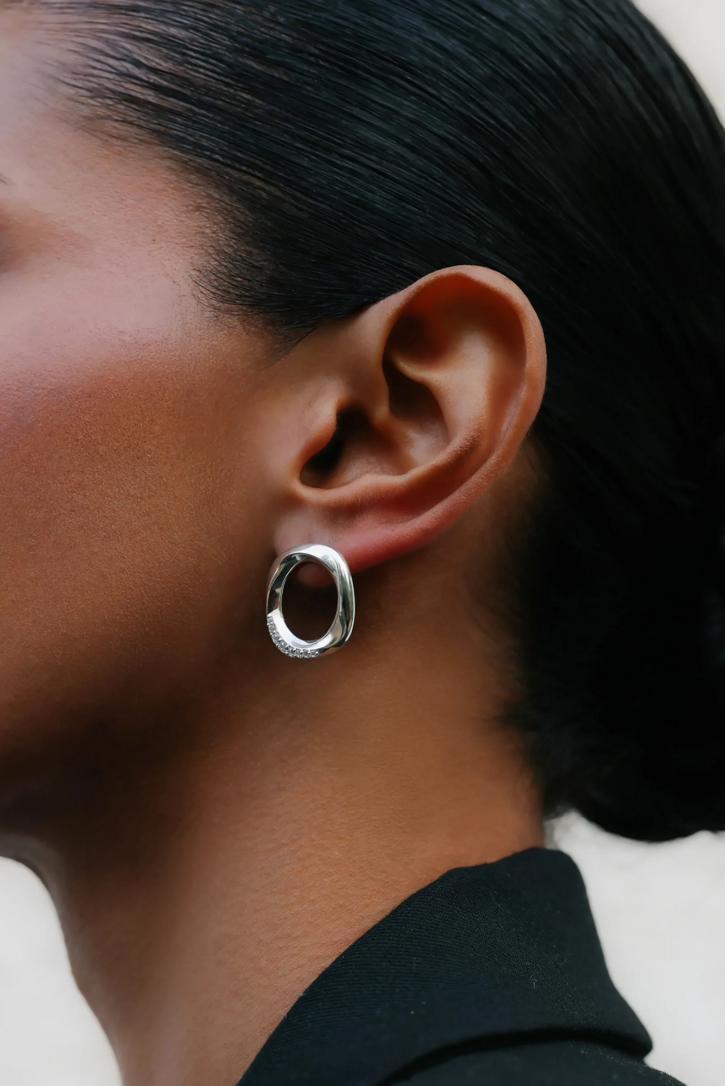 Squircle Stud In Sterling Silver