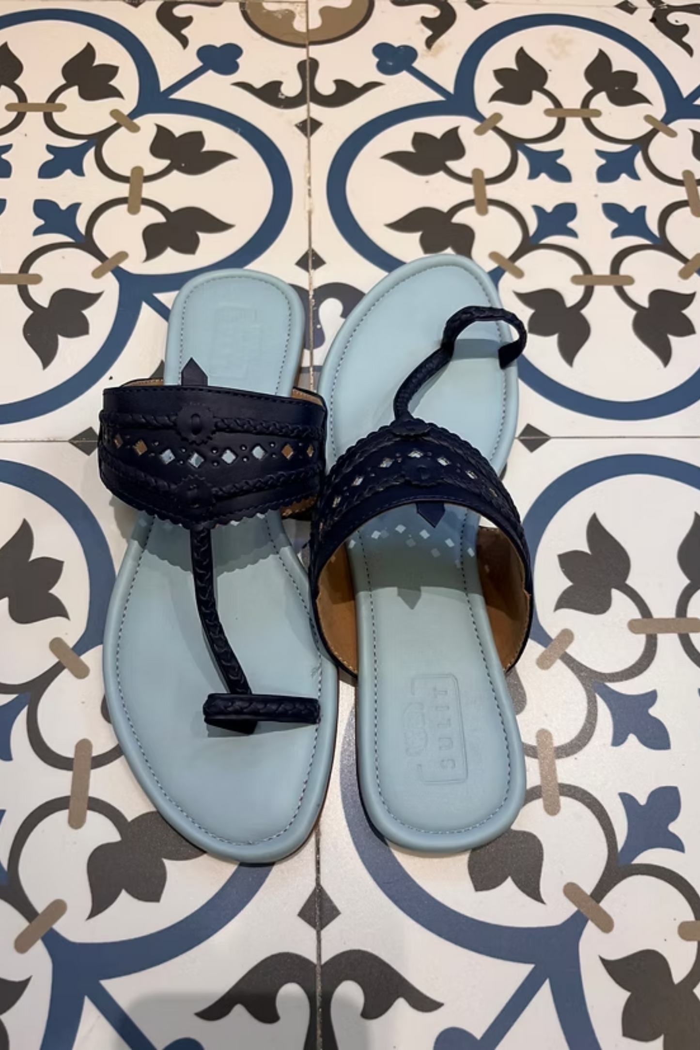 Sky Blue Dark Blue Flats
