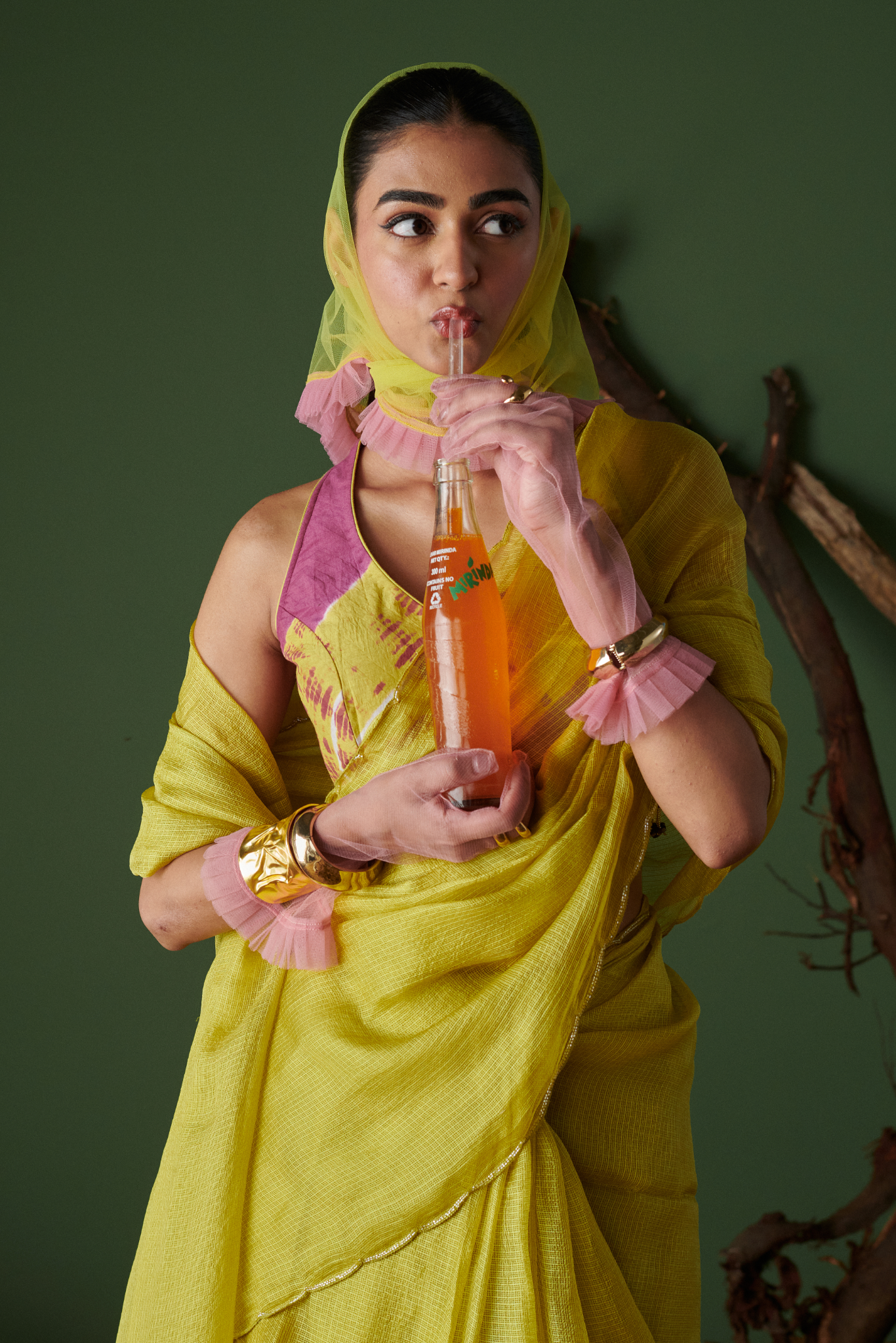 NIMBU SODA POP - Saree with Blouse