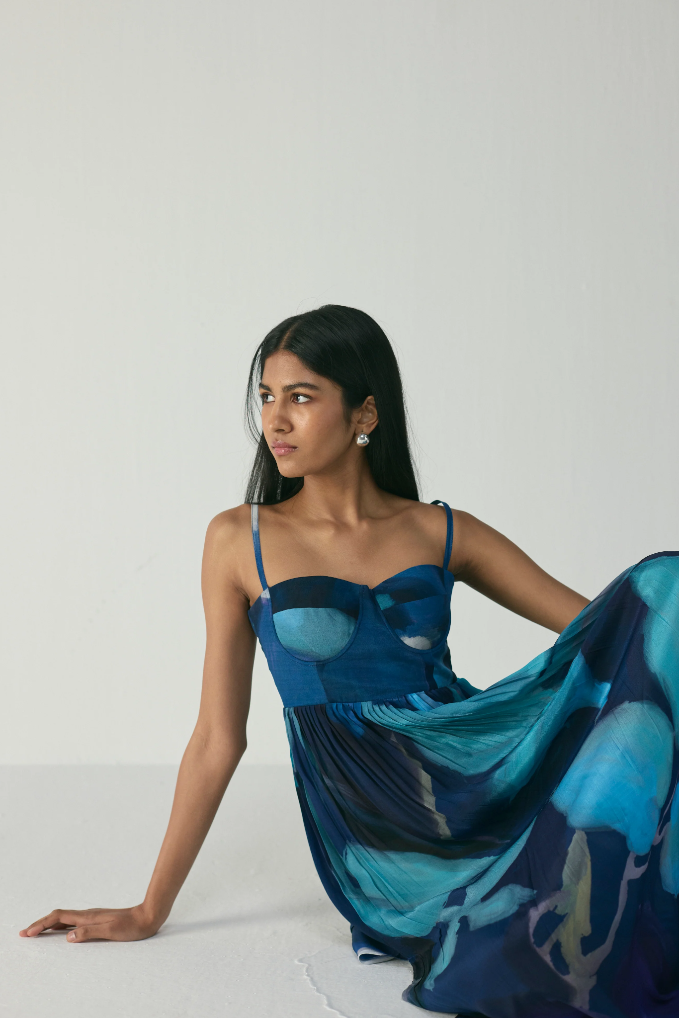 BLUE LAGOON CREPE BRALETTE DRESS PROJECTTETEATETE BLUE LAGOON CREPE BRALETTE DRESS PROJECTTETEATETE