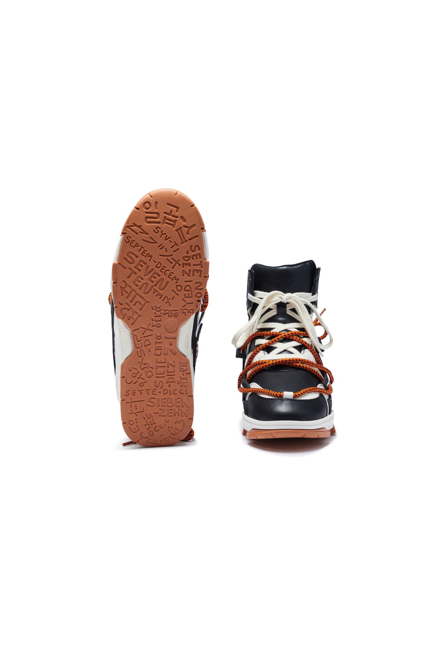 739 Orange Puffin High-Top Sneakers