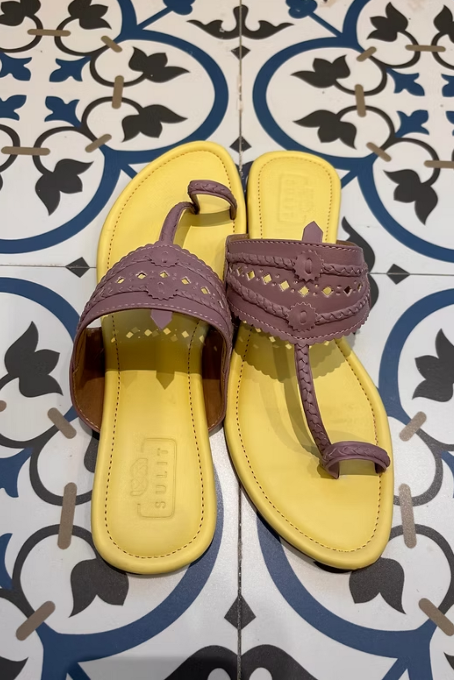 Light Yellow and Dark Lilac Flats