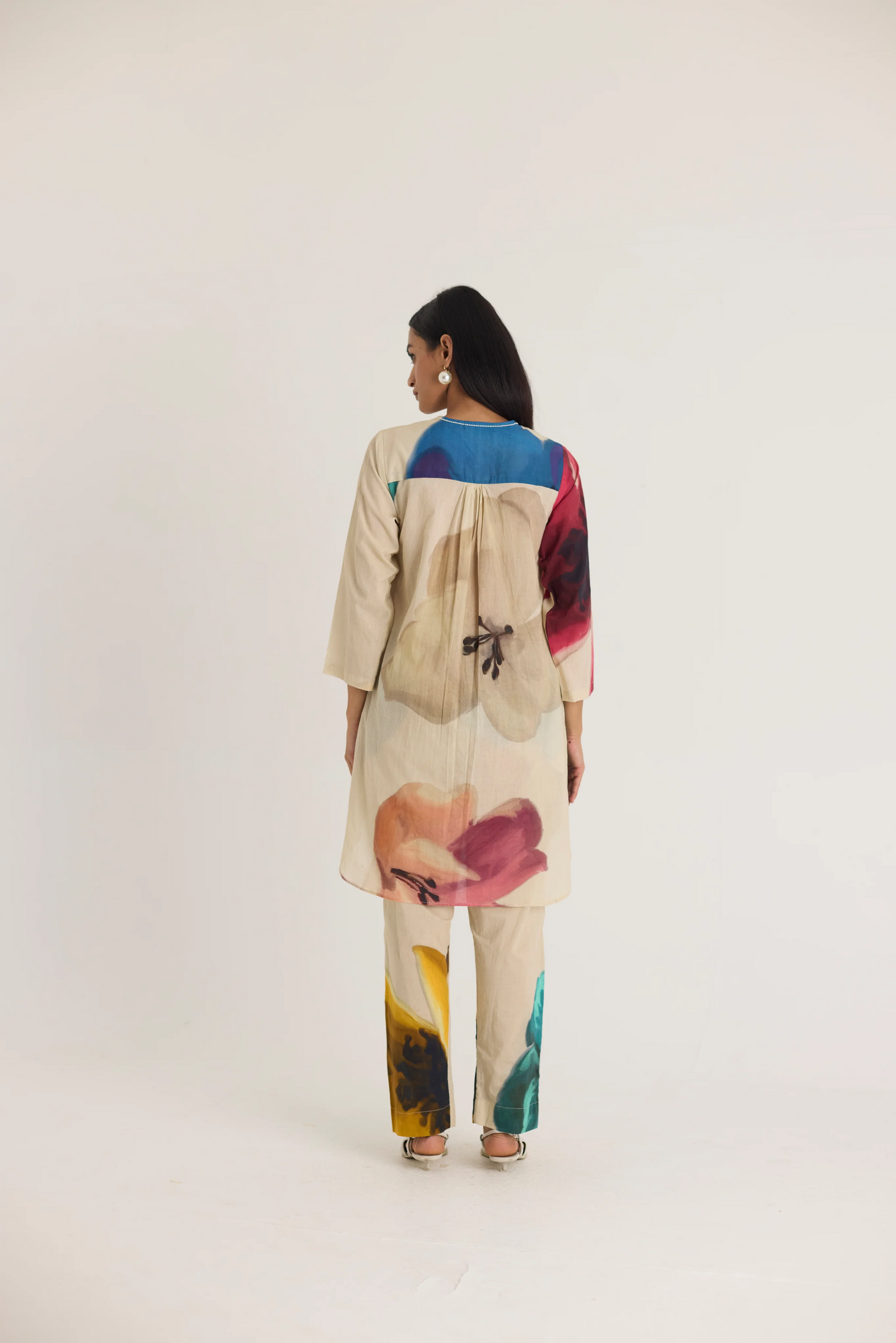 Lila Cotton Short Kurta Set