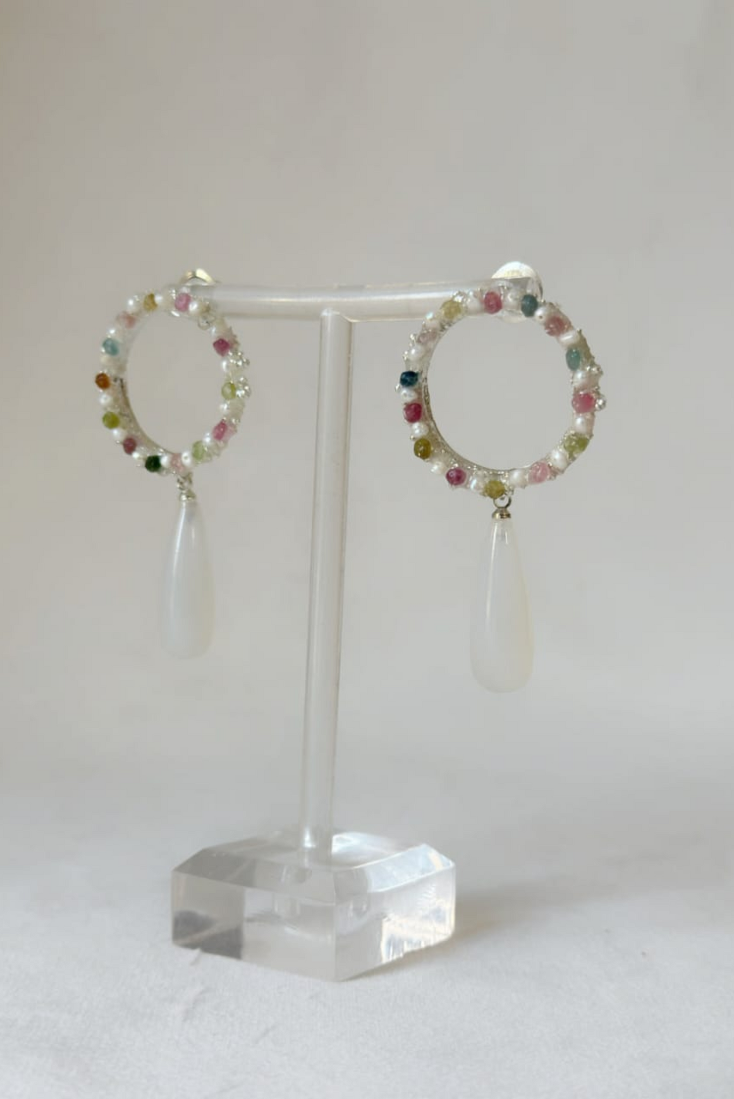 Tourmaline Candy and White Onyx Drops