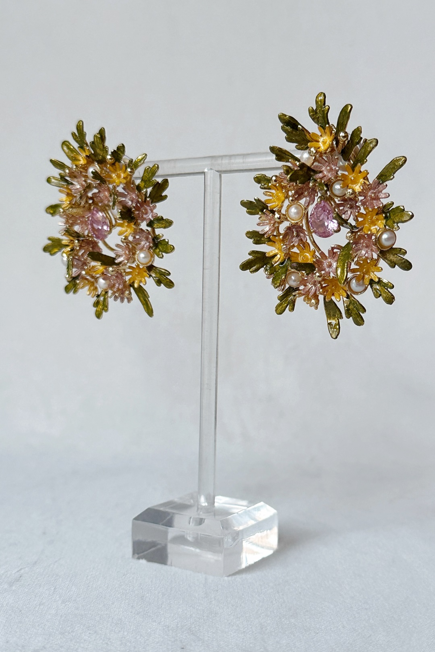 Enchanted Glade Earrings - Pastel Garden