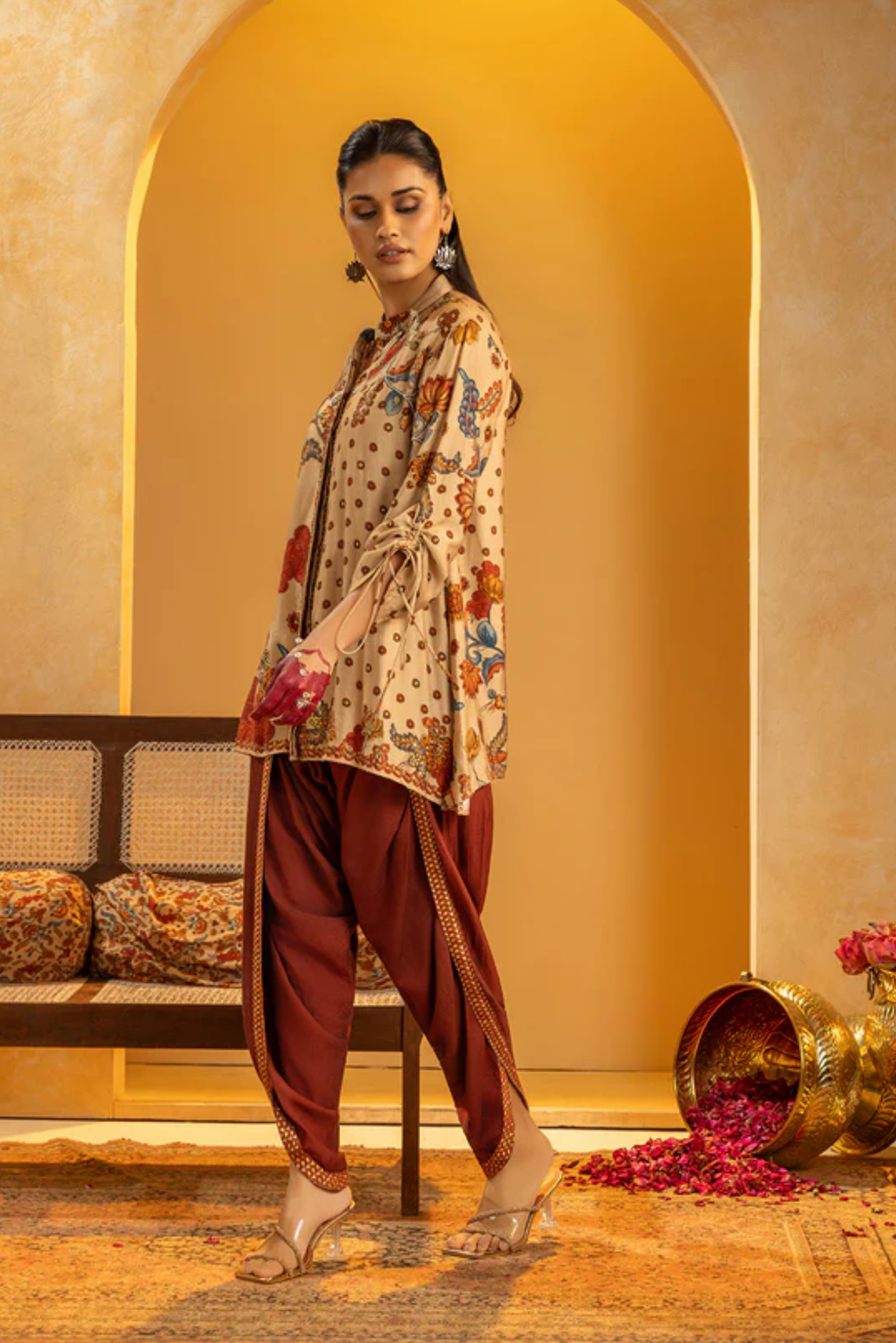 Rangtara embellished Dhoti set