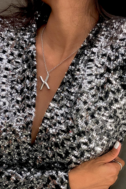 Bold Letter Necklace - X