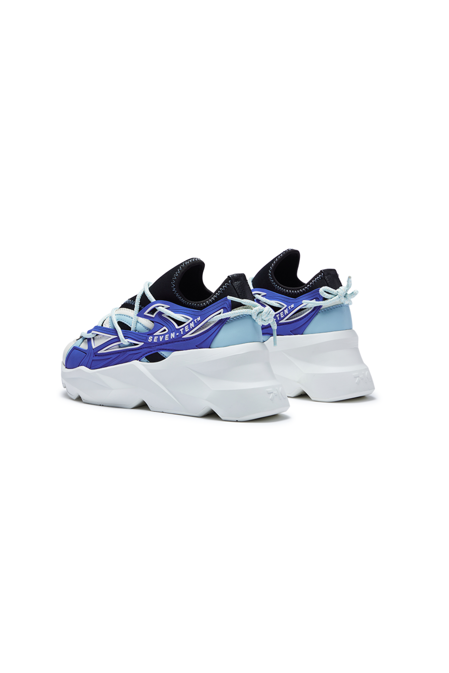 743 Hydra Blue & White Chunky Sneakers