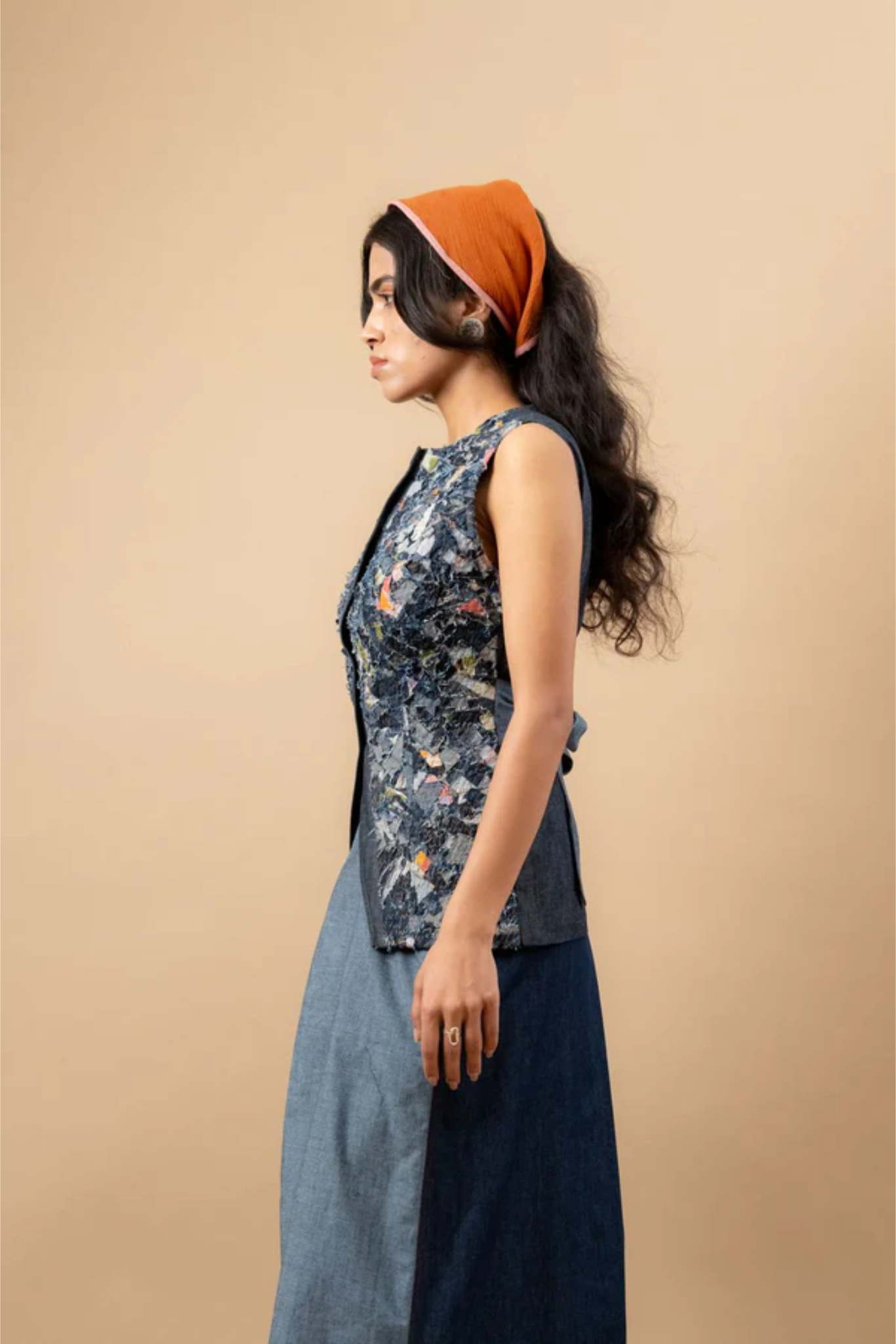 IDA UPCYCLED DENIM WAISTCOAT
