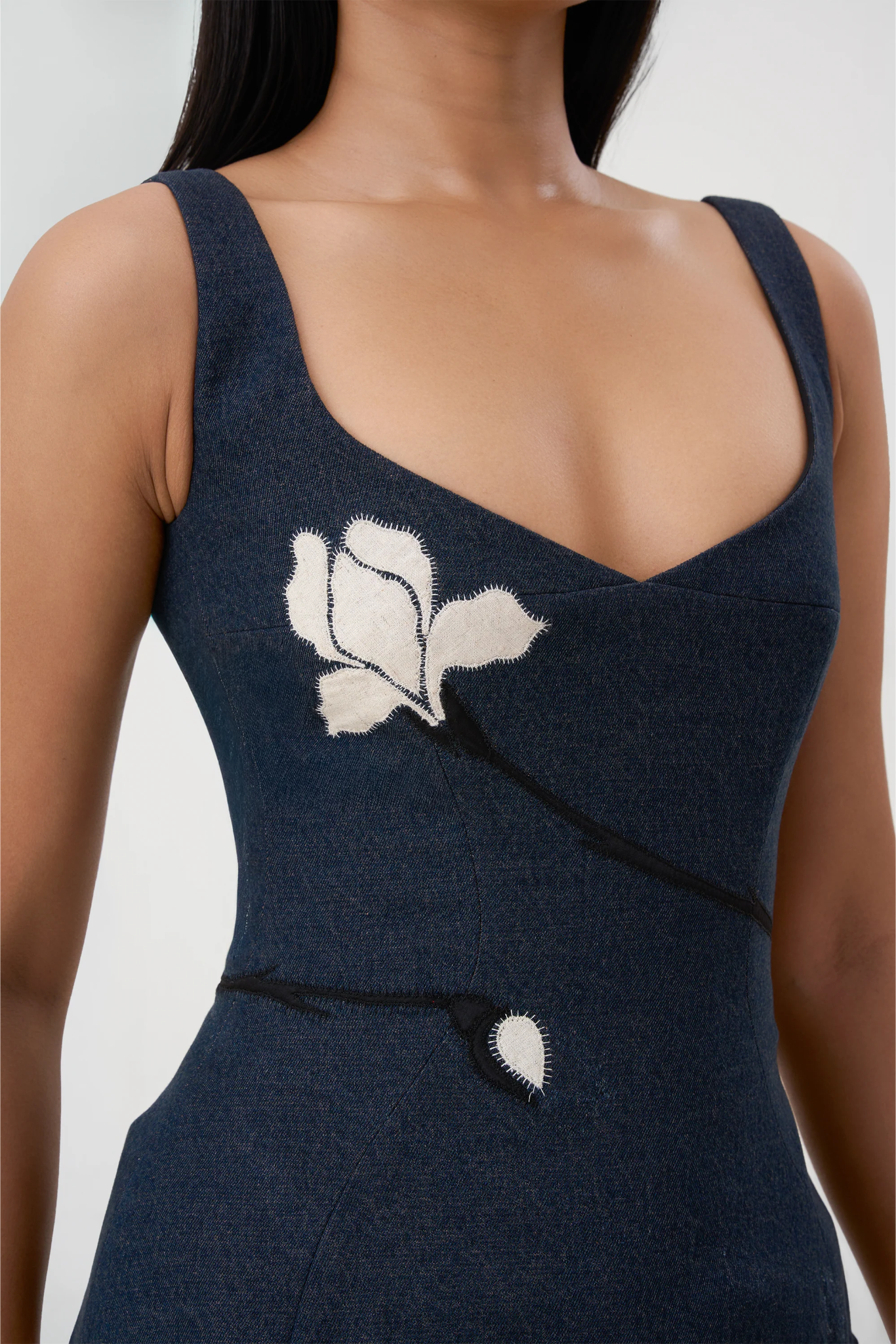 ROSA CORSET TOP - DENIM