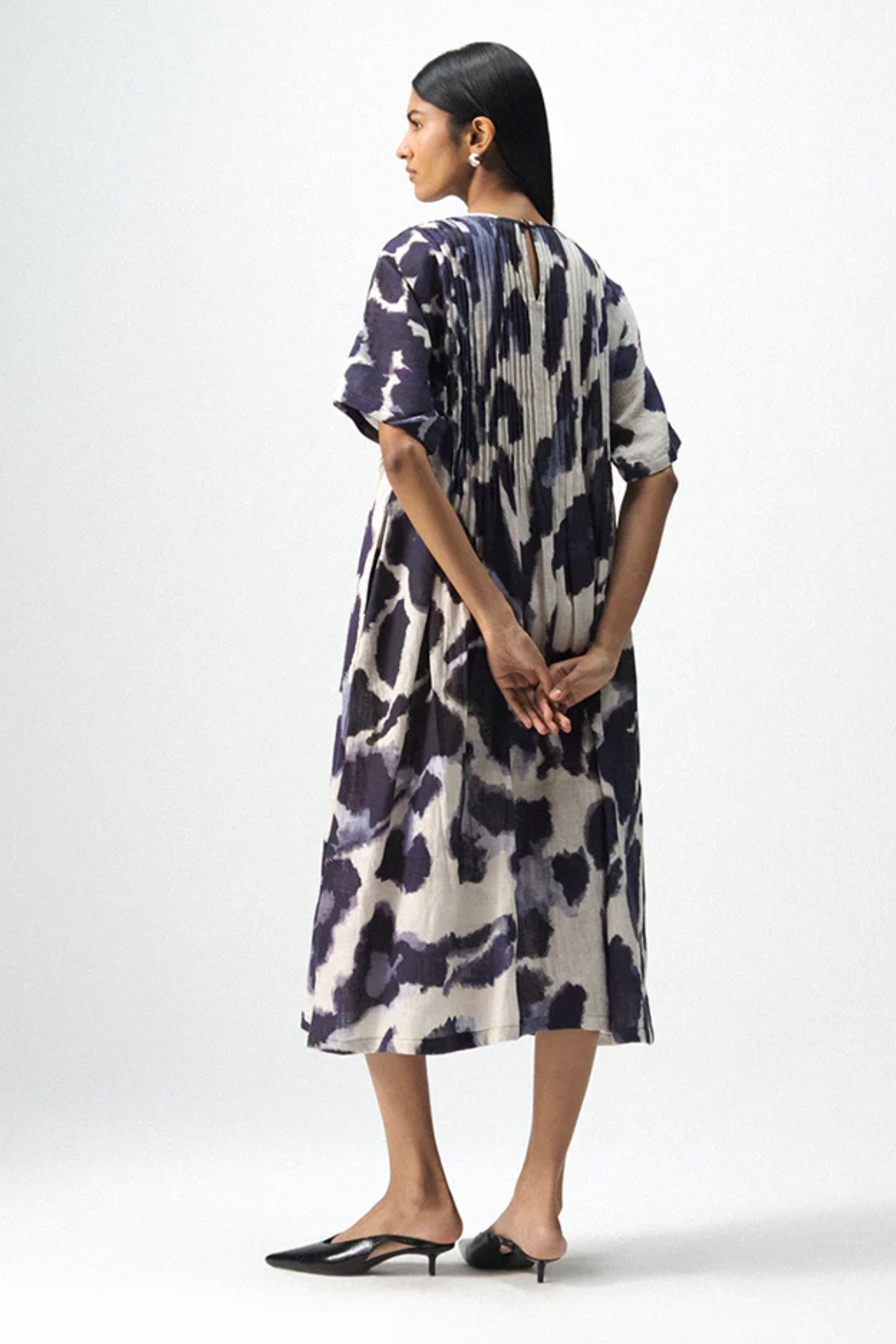 SAMBURU LINEN PINTUCKS DRESS