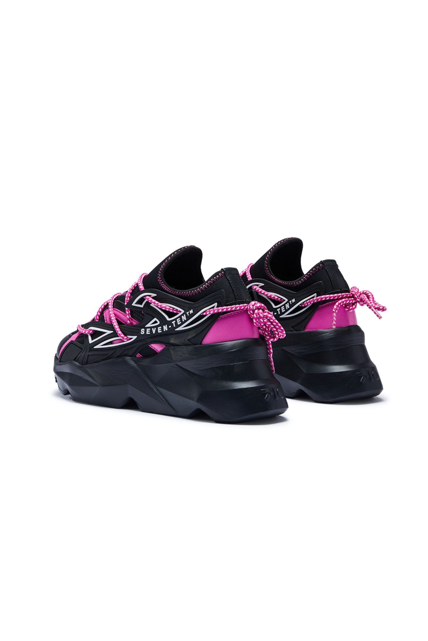 743 Flamink Pink & Black Chunky Sneakers