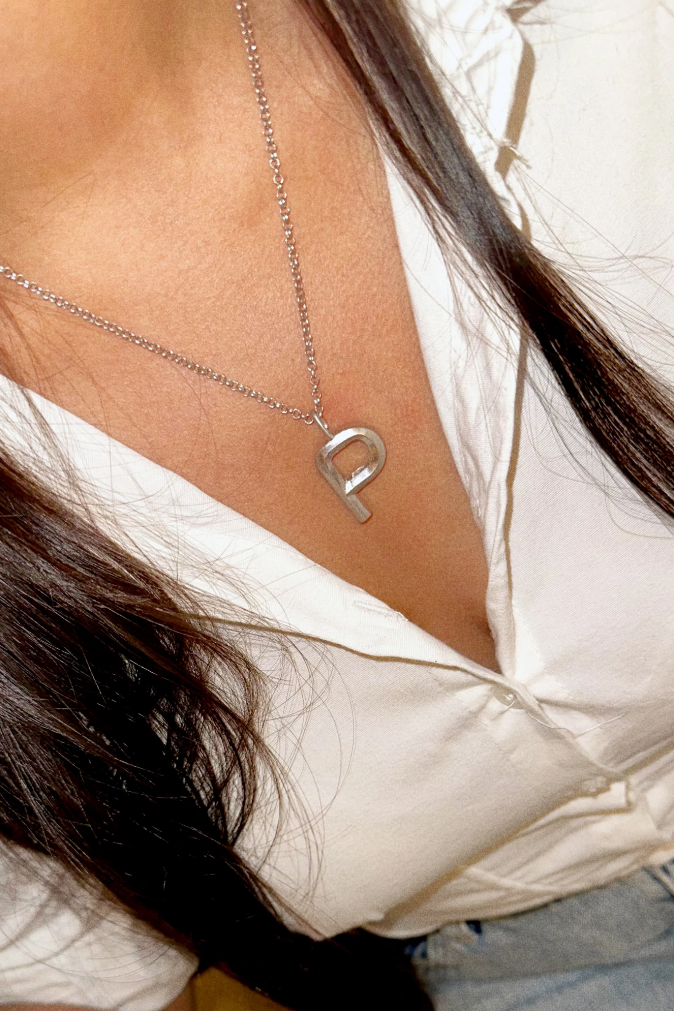 Bold Letter Necklace - P